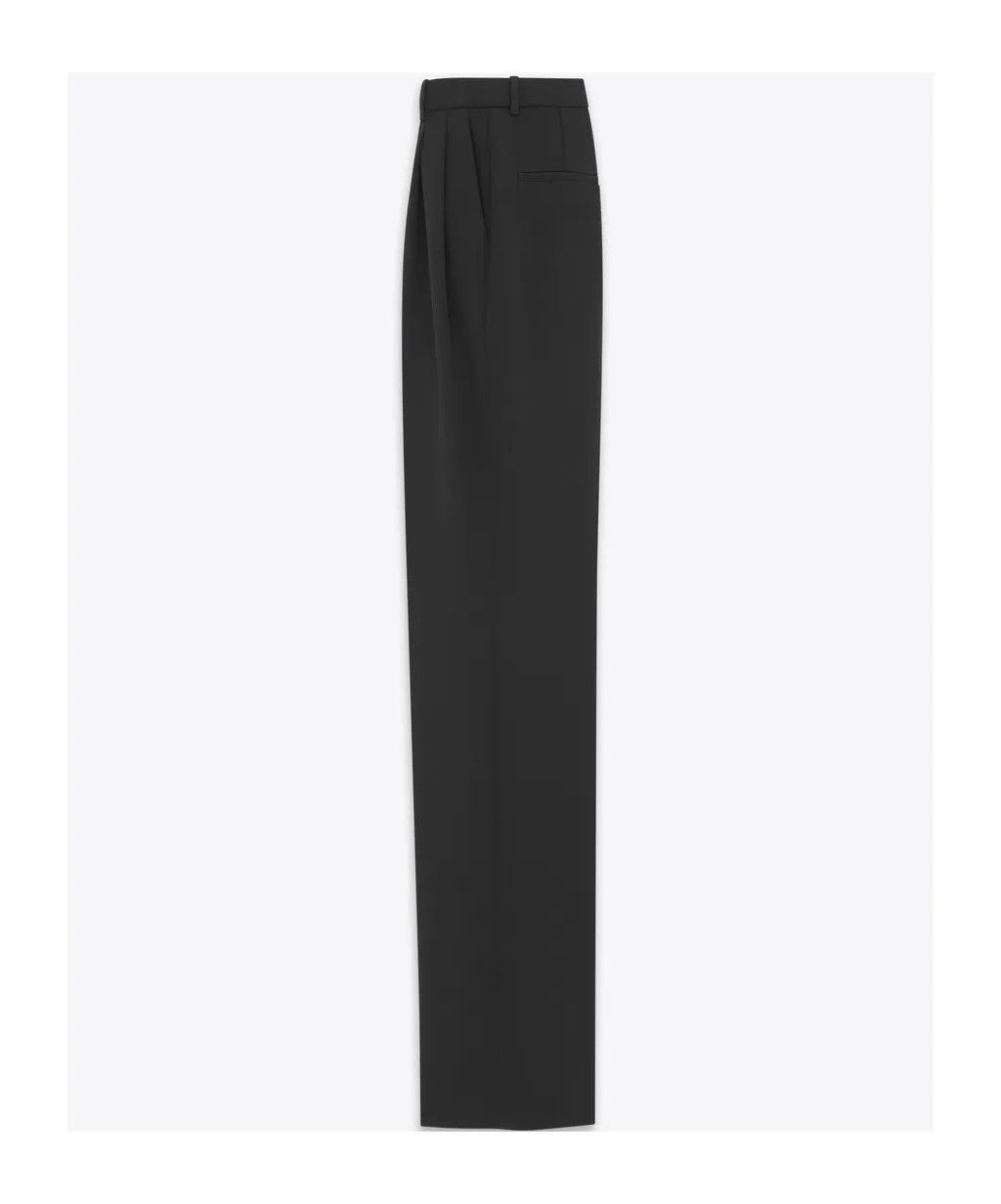 Saint Laurent Paris oc11z0126 777623 High Waisted Pants in Grain De Poudre Size 28" / US 6 / IT 42 - 2 Thumbnail