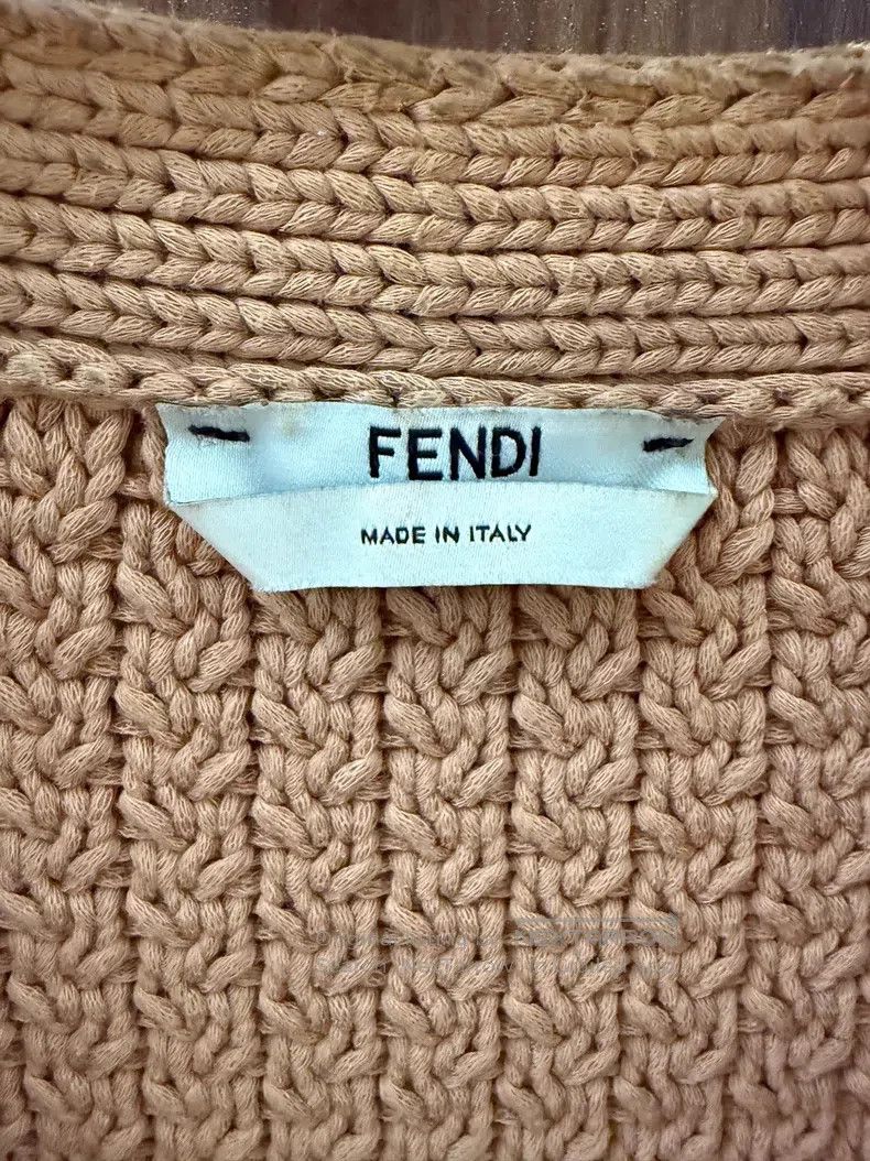 Fendi Fendi Khaki Colorblock Knit Cardigan Size S / US 4 / IT 40 - 4 Thumbnail