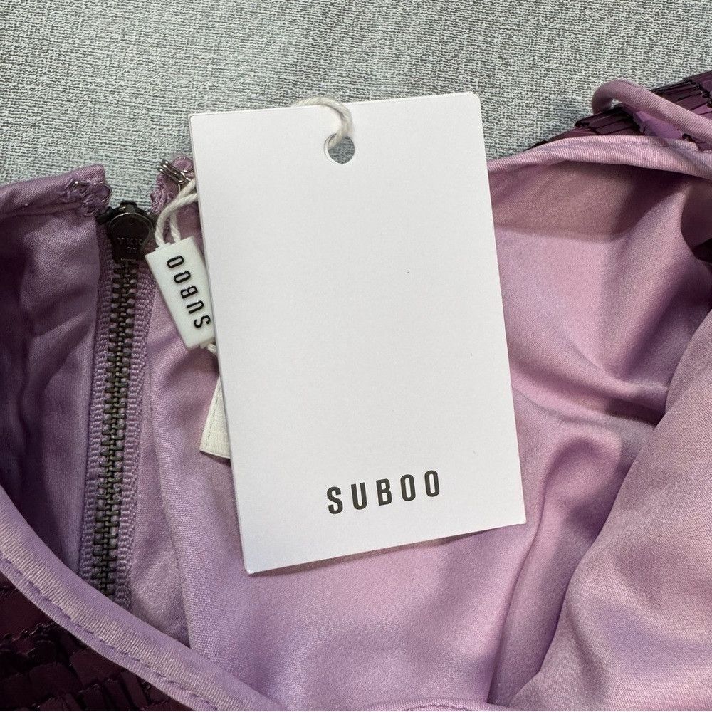 Other NWT New $289 SUBOO Zoe Cowl Neck Mini Magenta Dress Size XS Size XS / US 0-2 / IT 36-38 - 9 Thumbnail
