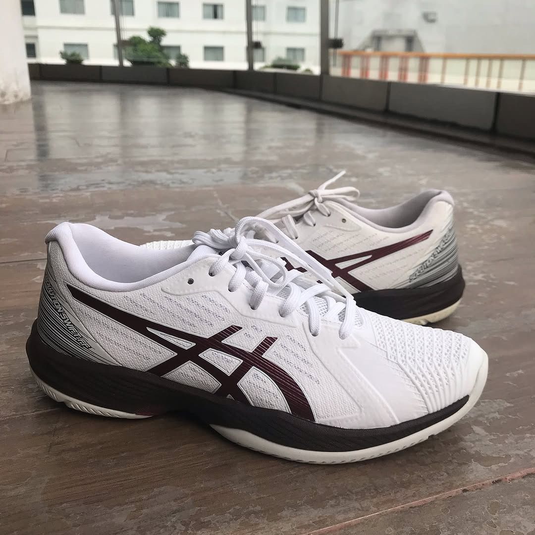 Asics Asics Mens Solution Swift FF White Antique Brown Running jog Size US 8 / EU 41 - 12 Thumbnail