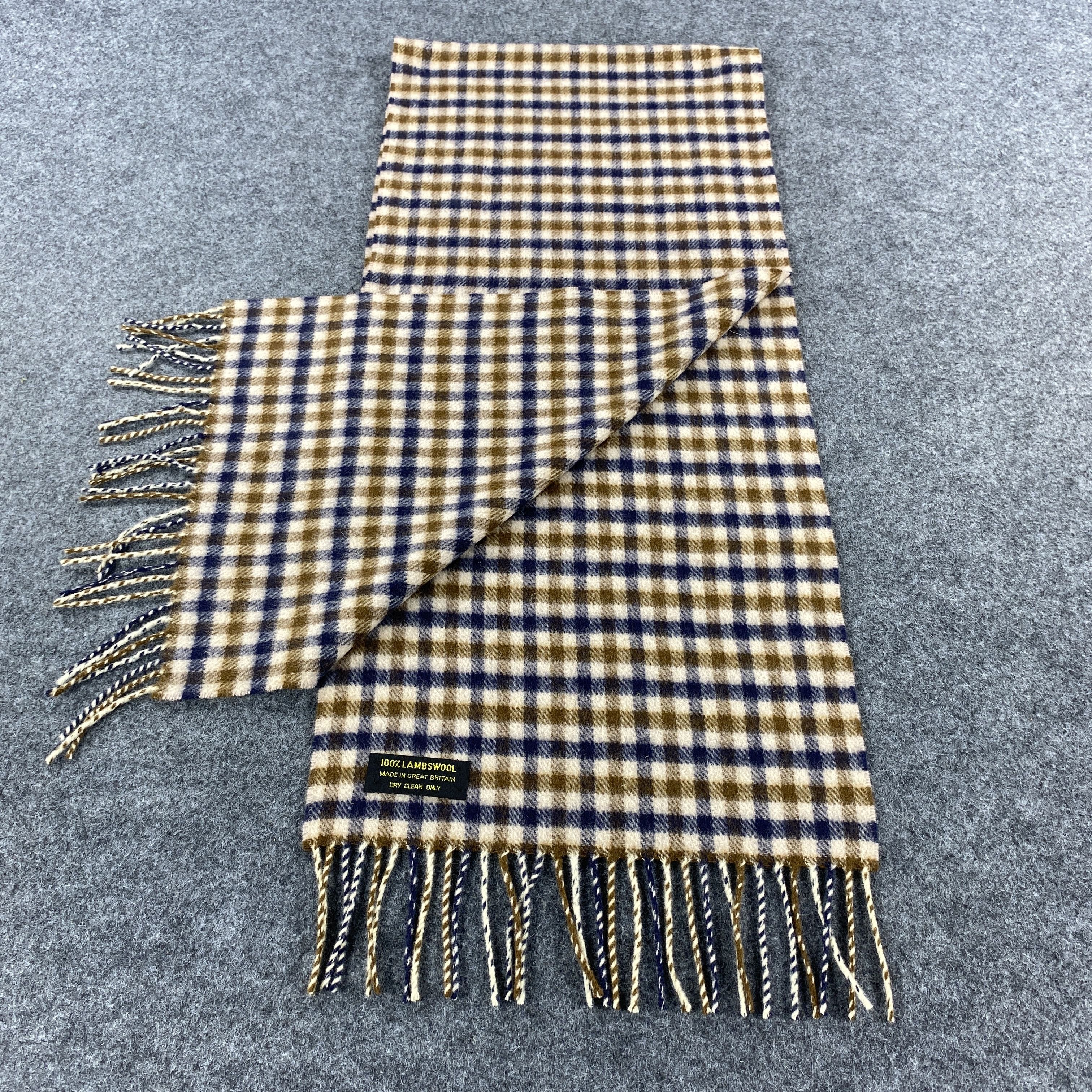 Aquascutum × Vintage GF10613 Aquascutum Scarf Neck Wear Muffler Nova Check Size ONE SIZE - 5 Thumbnail