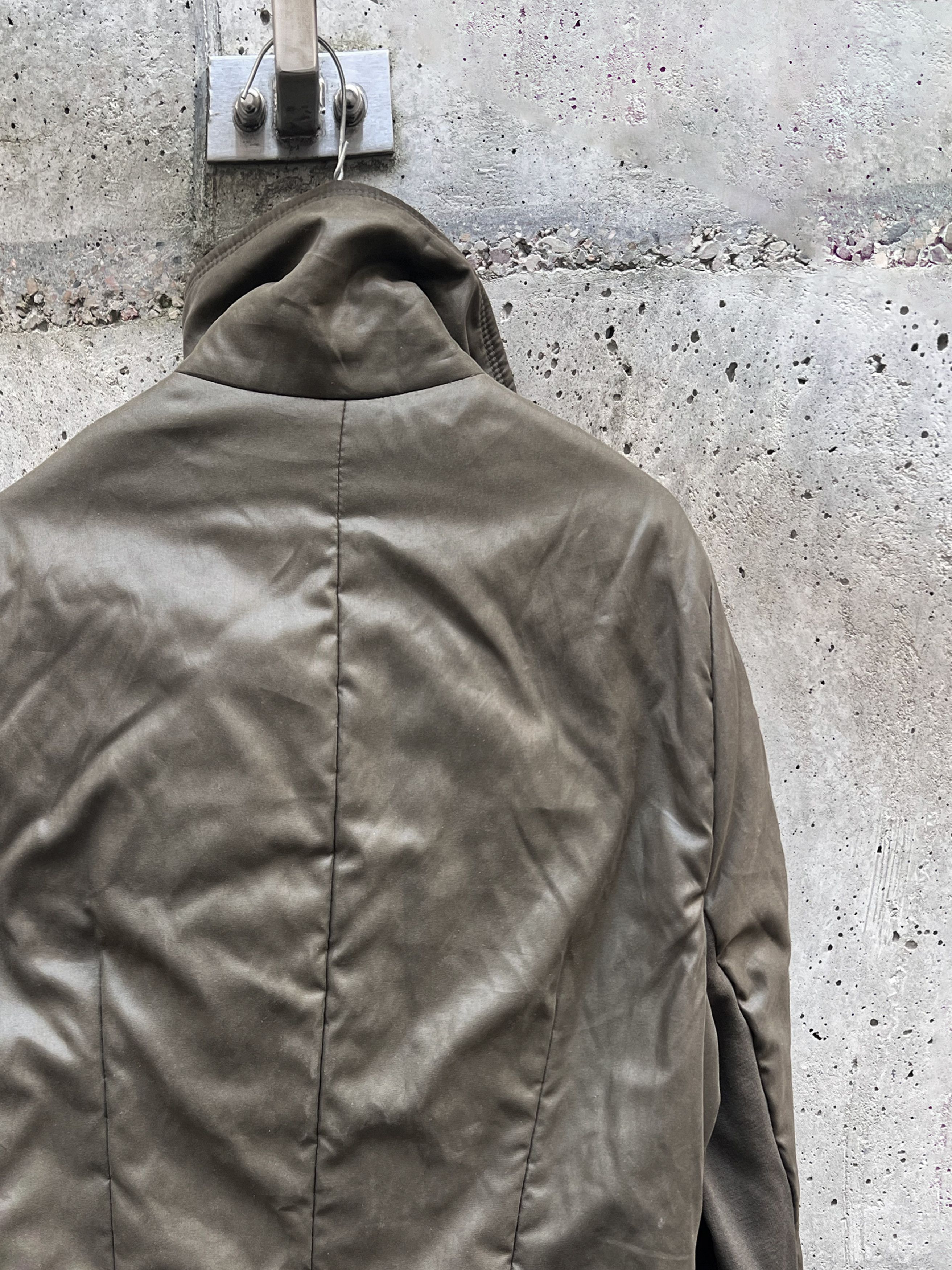 Japanese Brand Olive Asymmetric High Neck Jacket Size M / US 6-8 / IT 42-44 - 4 Thumbnail