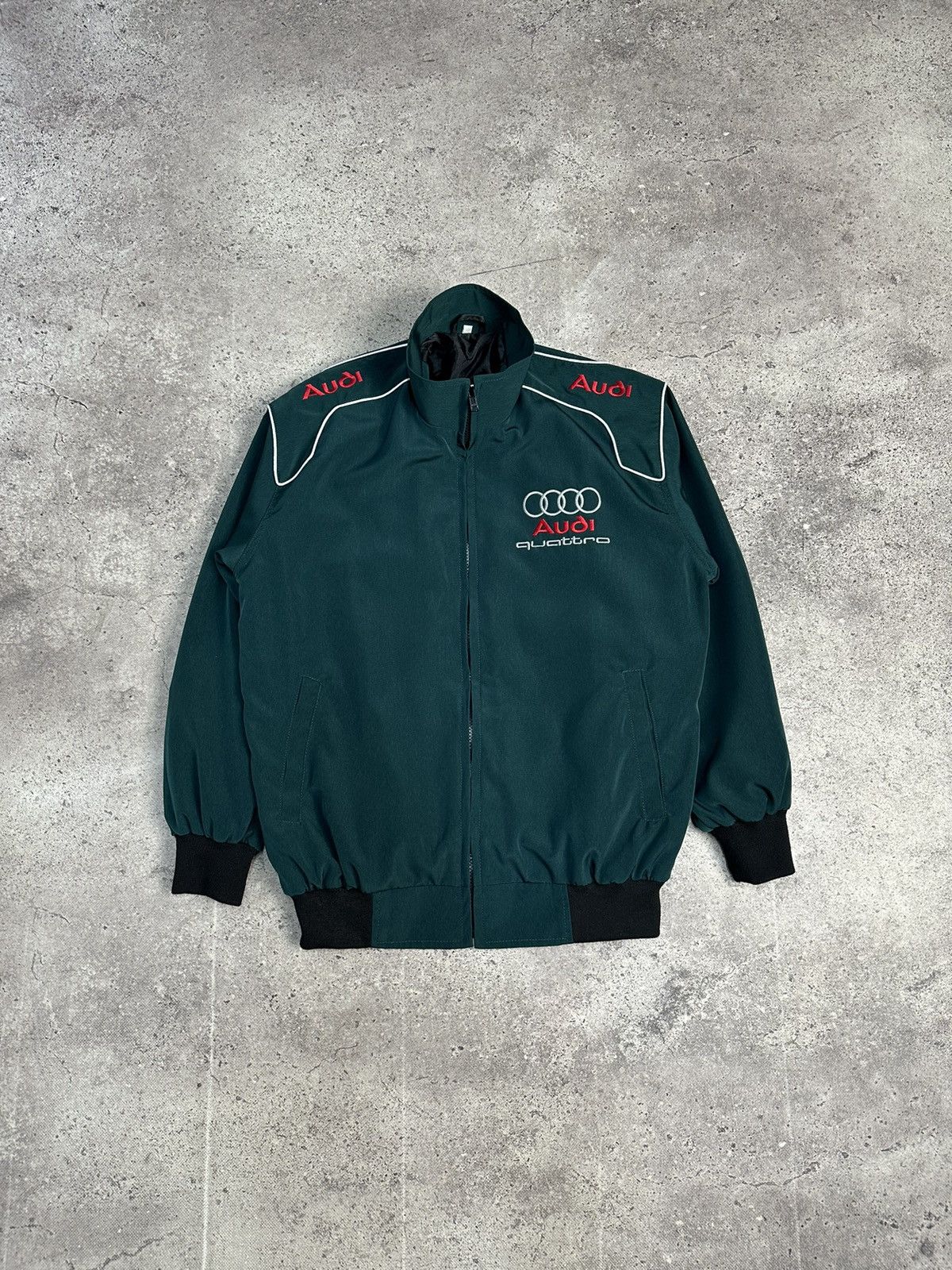 Audi × Vintage Vintage Audi Racing Jacket Motorsport Black Big Logo Size US XS / EU 42 / 0 - 2 Thumbnail