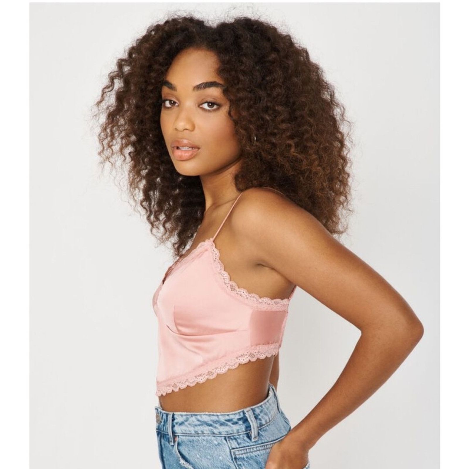 Garage Garage Draya Lace Trim Satin Cami Size S / US 4 / IT 40 - 2 Thumbnail