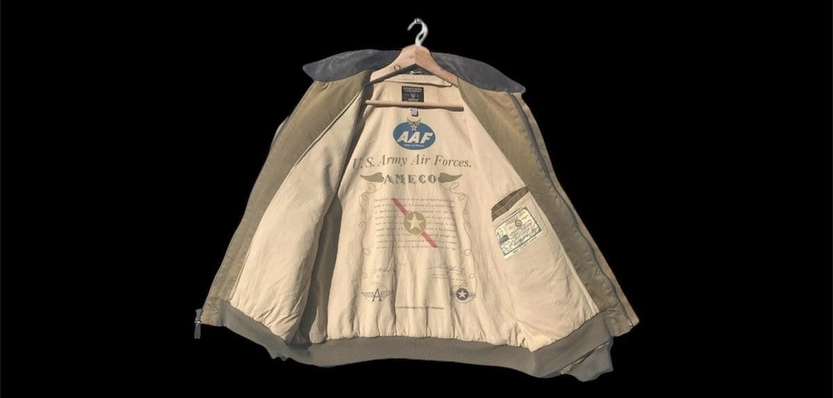 Vintage RARE🔥 Vintage U.s Army Air Force Ameco Bomber Jacket Size US L / EU 52-54 / 3 - 3 Thumbnail