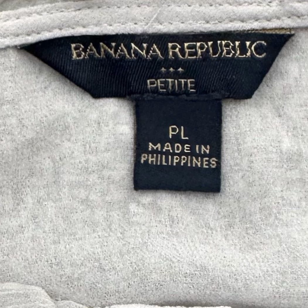 Banana Republic Banana Republic Blouse Womens PL Petite Ruffle Sheer Office Preppy Feminine Chic Flutter Sleeve Button Collared Casual Business Size L / US 10 / IT 46 - 4 Thumbnail