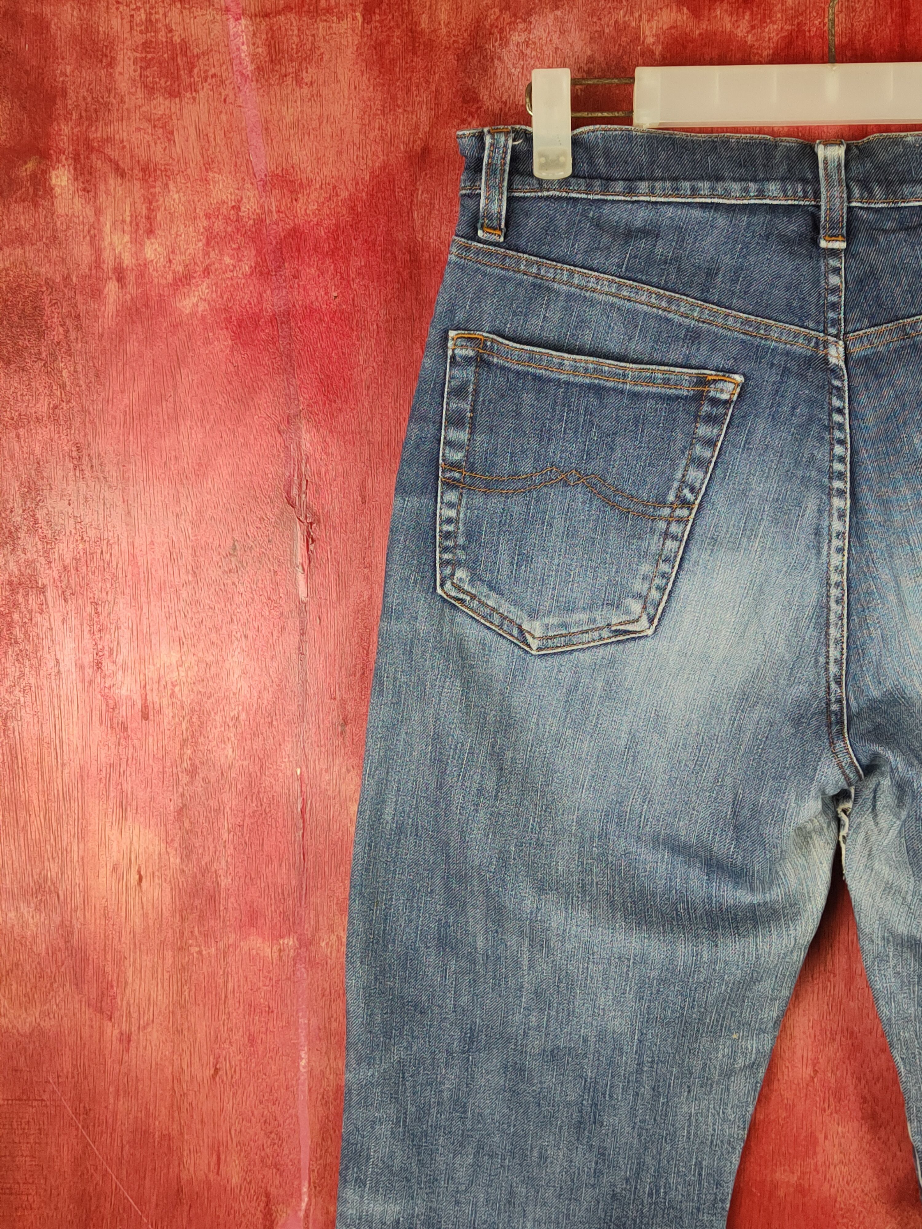 Japanese Brand Bobson Blue Distressed Ripped Jeans #S1660 Size US 30 / EU 46 - 12 Thumbnail