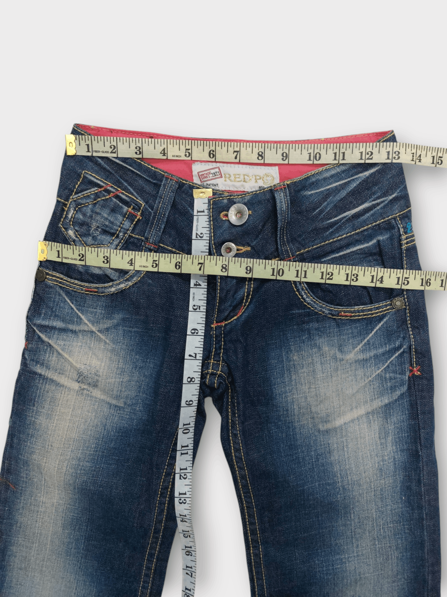 If Six Was Nine × Japanese Brand 🔥Red Pepper Jeans Flare Embroidery Florish Size 26" / US 2 / IT 38 - 14 Thumbnail