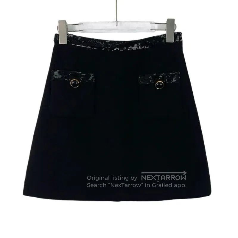 Miu Miu Miu Miu Black Womens Skirt with pockets . Size 23" - 1 Thumbnail