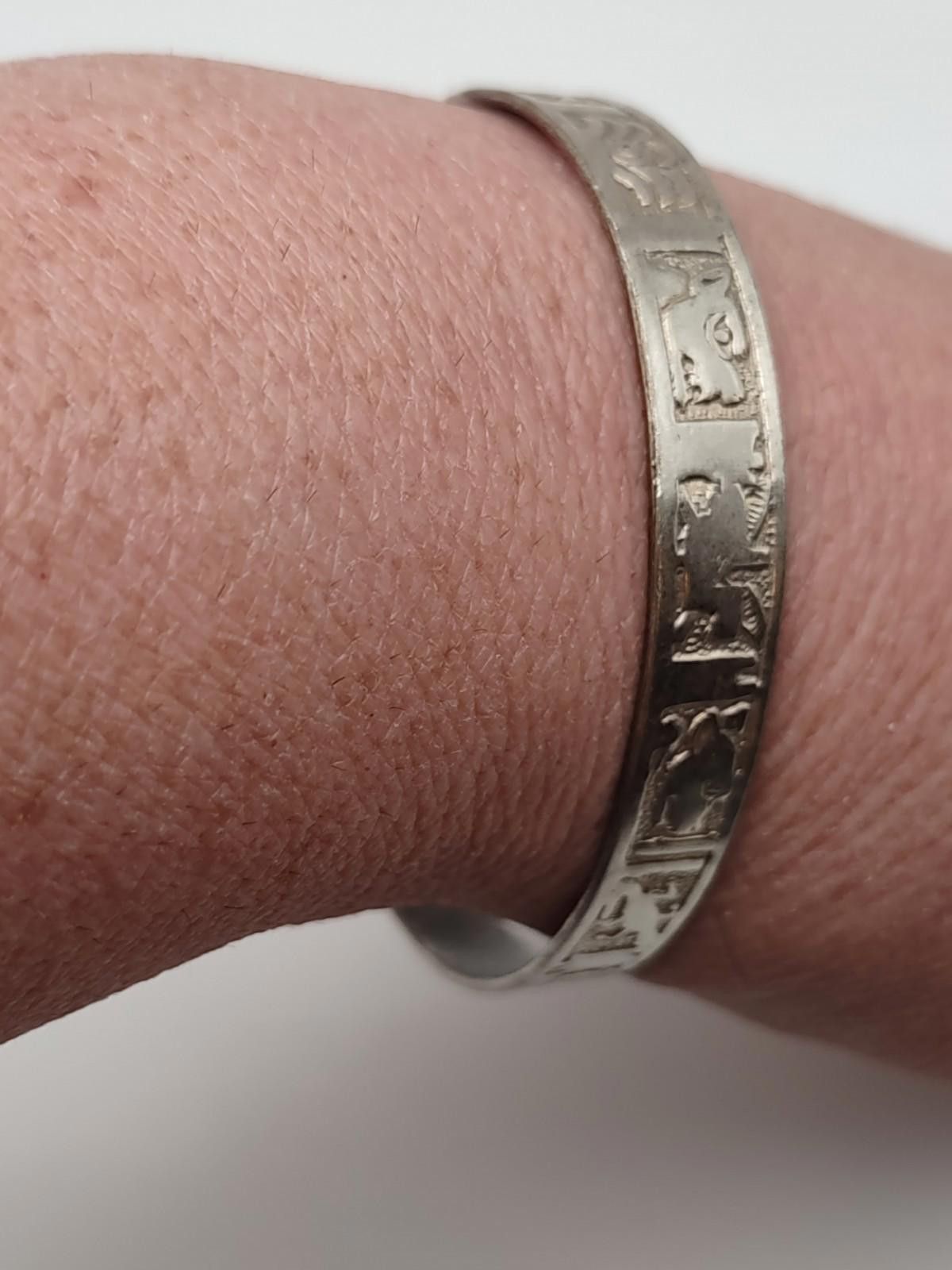 Other Vintage Taxco Mexican Sterling Silver Bracelet Eagle 3 Mark Size ONE SIZE - 2 Thumbnail