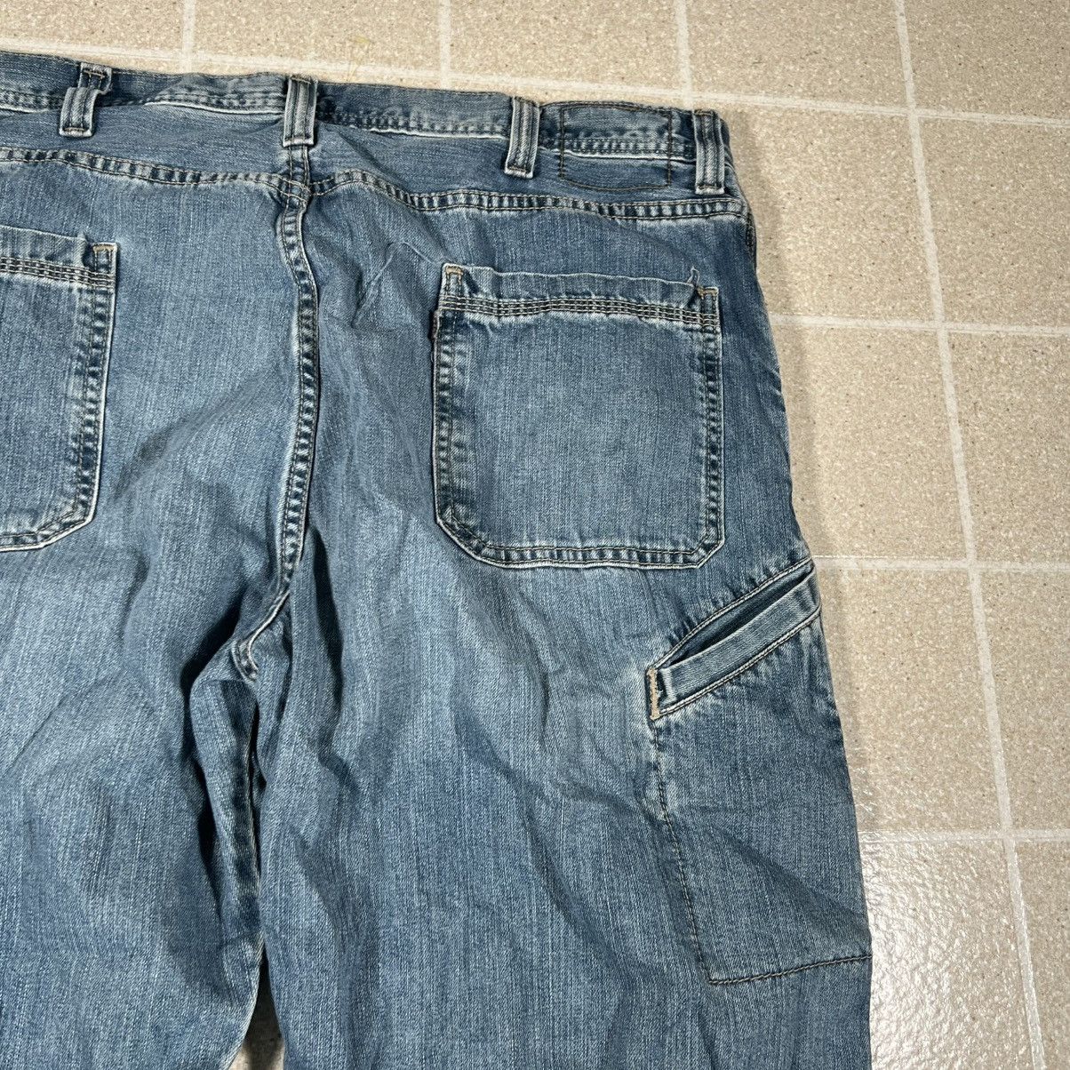 Levi's Vintage Levis SilverTab Carpenter Jeans Distress Baggy Y2K Size US 40 / EU 56 - 3 Thumbnail