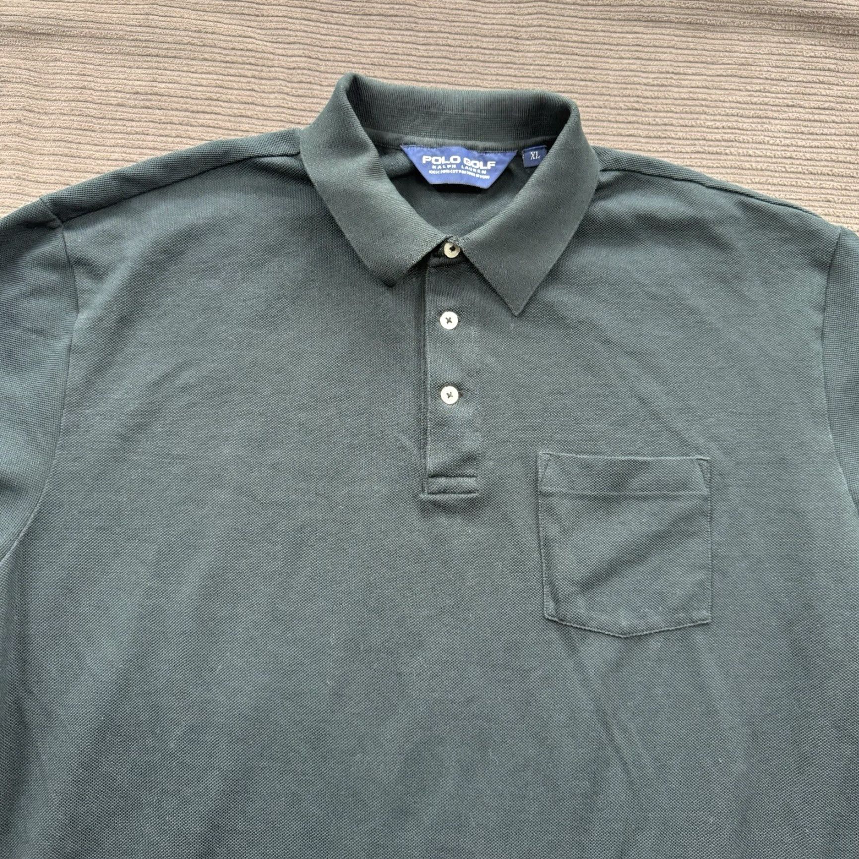 Ralph Lauren VINTAGE? No. Ralph Lauren Polo Golf Shirt Men XL Black Polo Golf Pima Cotton Preppy American Classic Golfing Casual Feel free to ask questions. Size US XL / EU 56 / 4 - 8 Thumbnail