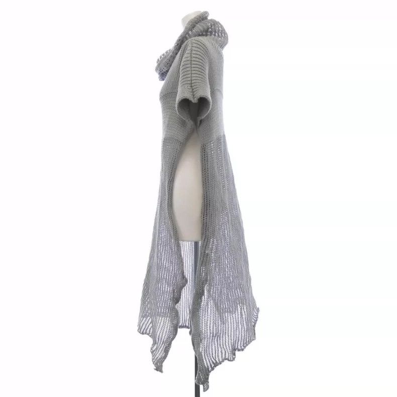 Issey Miyake Issey Miyake Grey side-opening woolen knitted sweater Size M / US 6-8 / IT 42-44 - 3 Thumbnail
