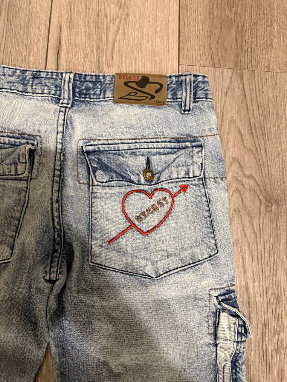 Other Y2K Cargo Jeans Dycksy Size 29 Blue Avante Garde Size 29" - 6 Thumbnail