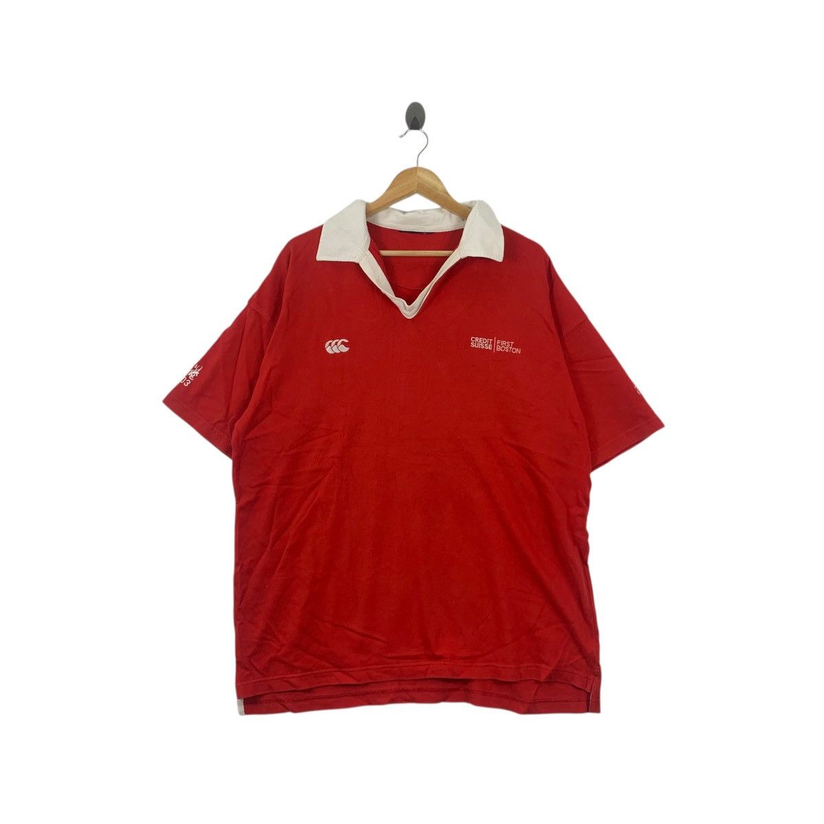 Canterbury of New Zealand Vintage CANTERBURRY CREDIT SUISSE 7 Side Rugby Jersey Polo Size US XXL / EU 58 / 5 - 1 Thumbnail