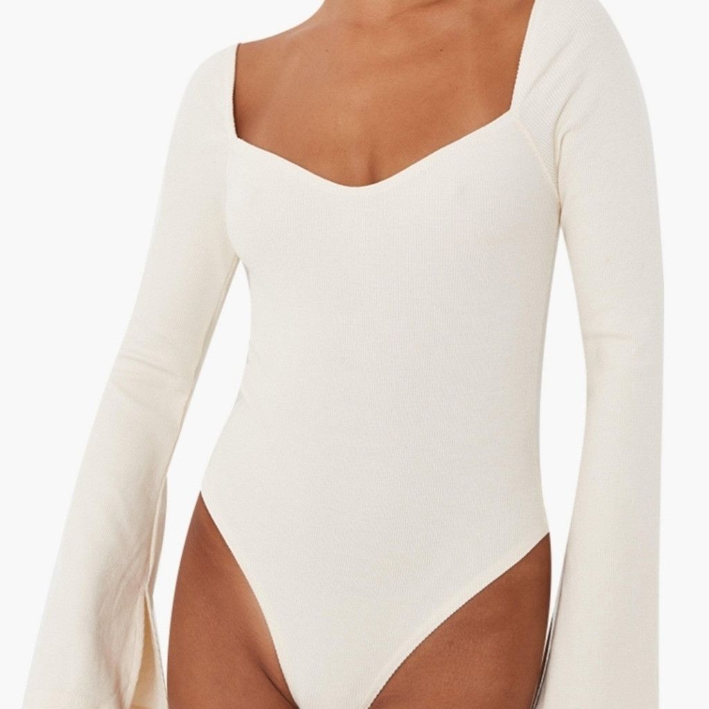 Missguided Missguided Bodysuit W/Bell sleeves, off-white, S 6,NWOT Size M / US 6-8 / IT 42-44 - 2 Thumbnail