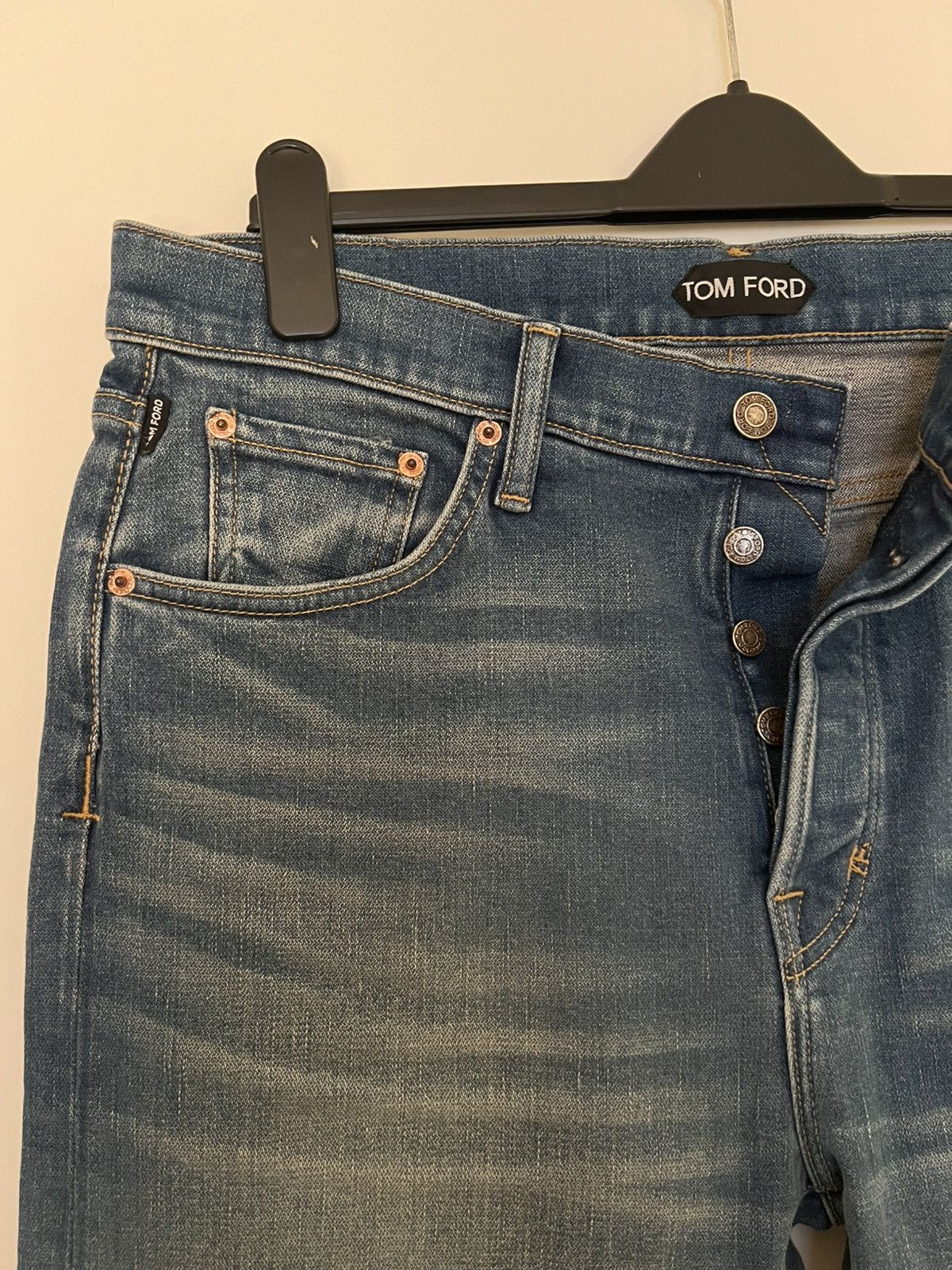 Tom Ford Tom Ford Standard Fit Whashed Blue Jean 34 98% Cotton Size US 34 / EU 50 - 4 Thumbnail