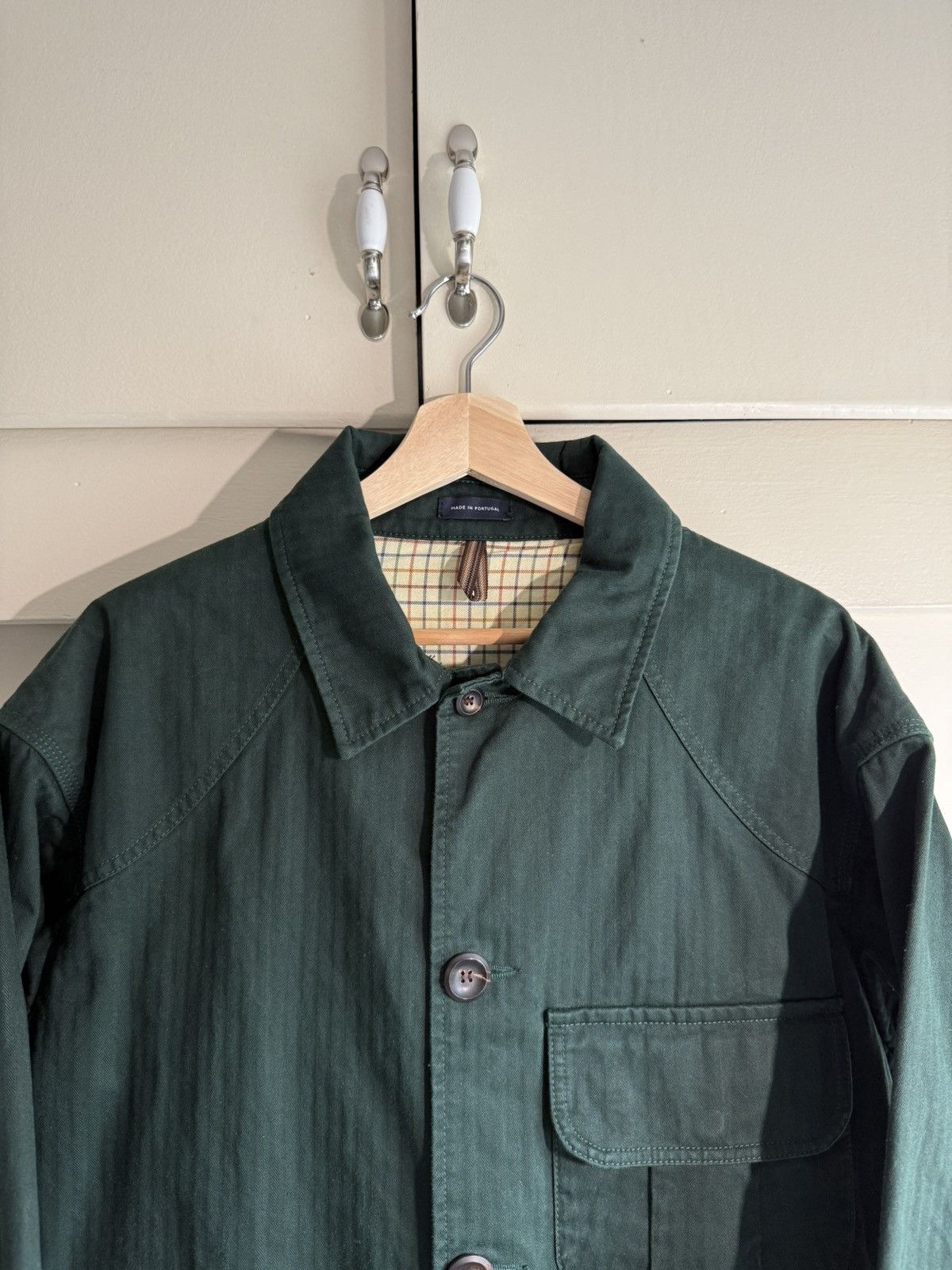 Drake's Drake’s Waxed Cotton Canvas Chasseur Jacket Size US L / EU 52-54 / 3 - 2 Thumbnail