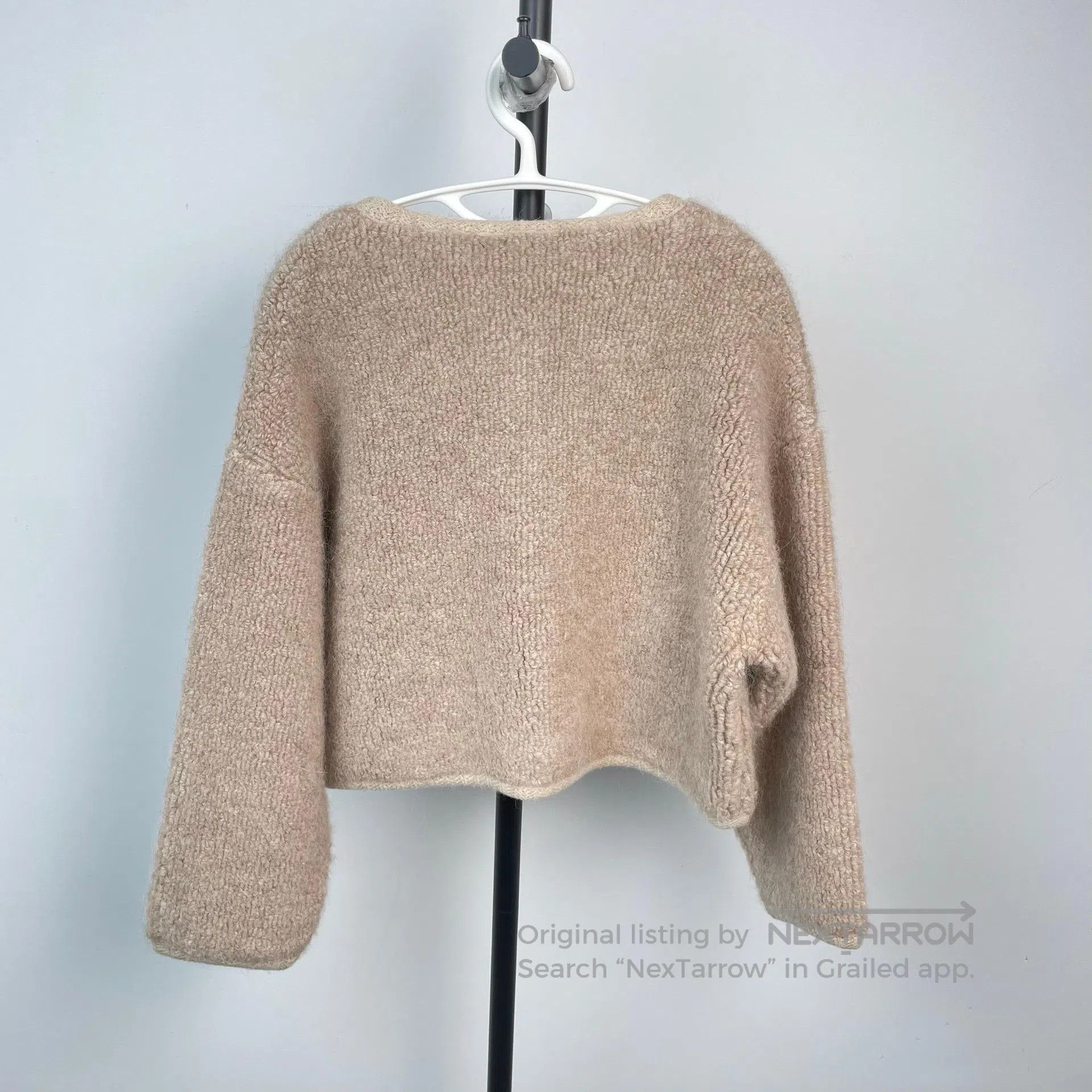 Celine CELINE Oatmeal Color Alpaca Wool Gold Buckle Jacket| Size S / US 4 / IT 40 - 5 Thumbnail