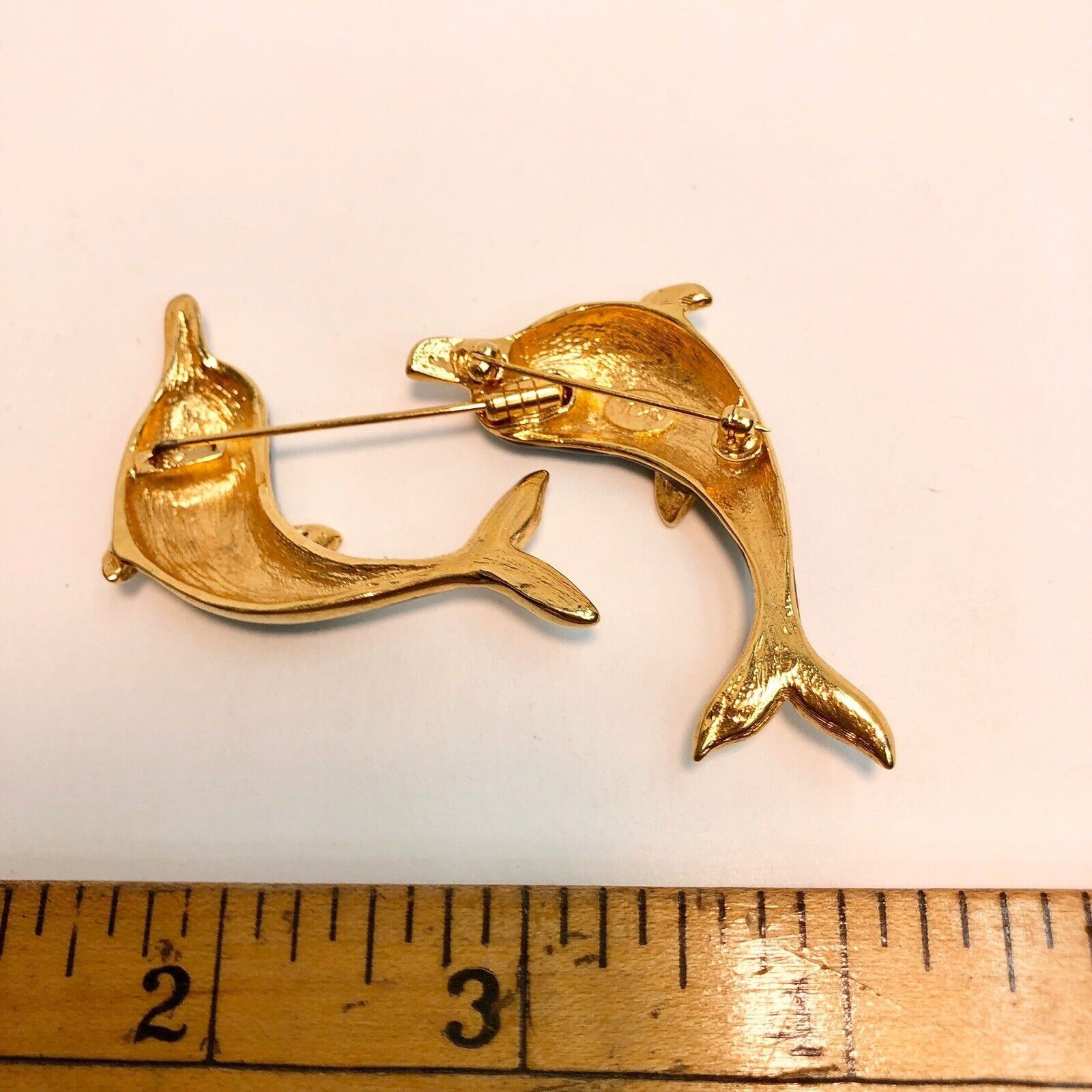 Kenneth Jay Lane Vintage KJL Kenneth Jay Lane Dolphin Rhinestone Enamel Doubl Size ONE SIZE - 6 Thumbnail