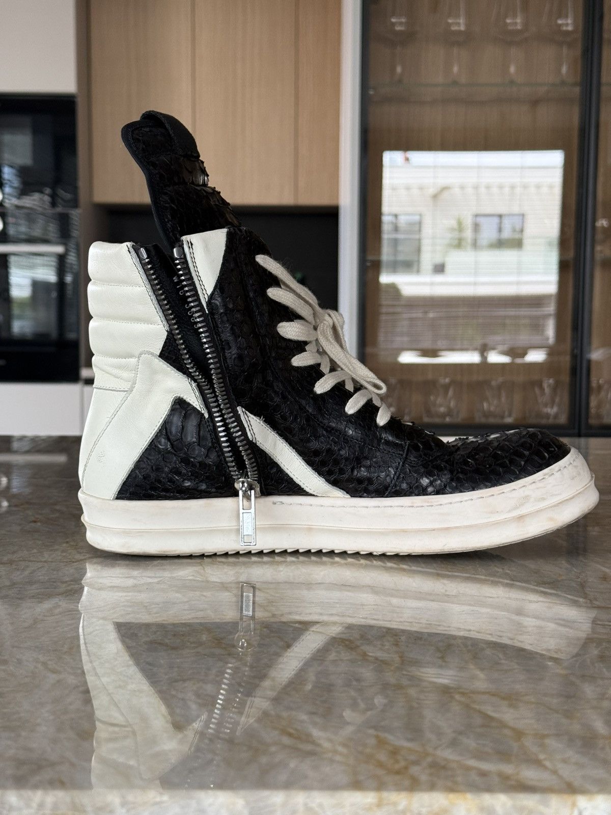 Rick Owens Natural Python Rick Owens Geobasket Size US 11 / EU 44 - 5 Thumbnail