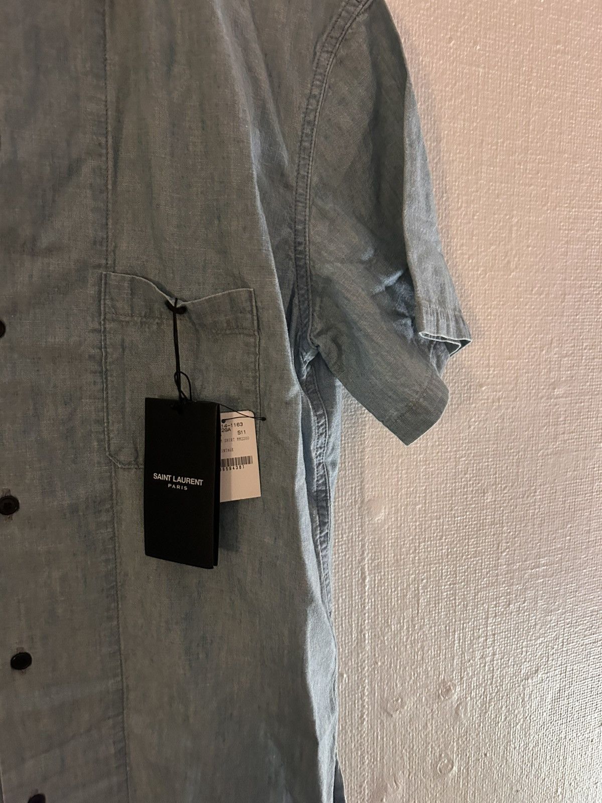 Saint Laurent Paris Saint Laurent Denim Shirt Size US XL / EU 56 / 4 - 3 Thumbnail