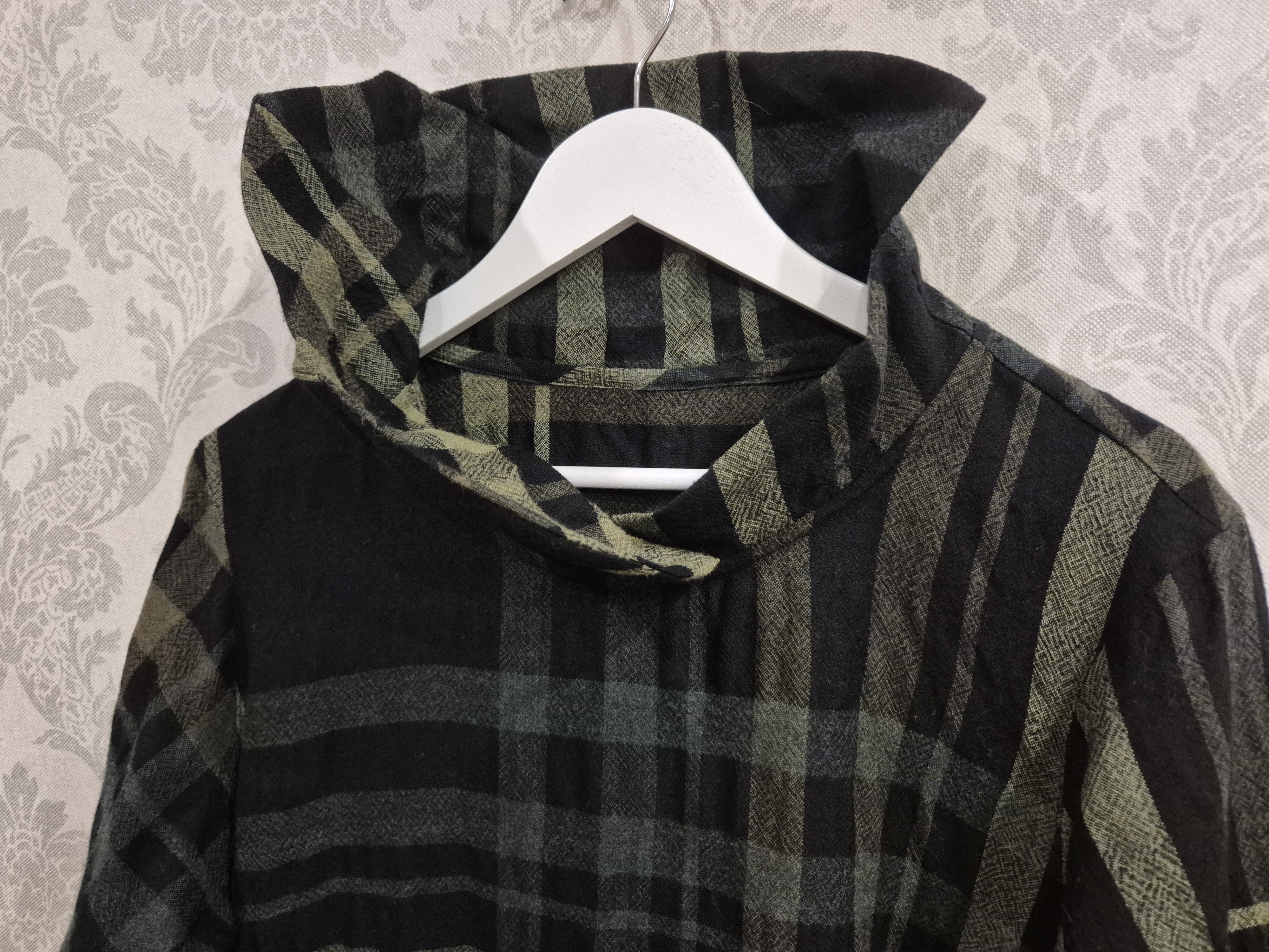 Japanese Brand Ji U Sensounico Matsuo International 100% Wool Plaid Dress Size M / US 6-8 / IT 42-44 - 4 Thumbnail
