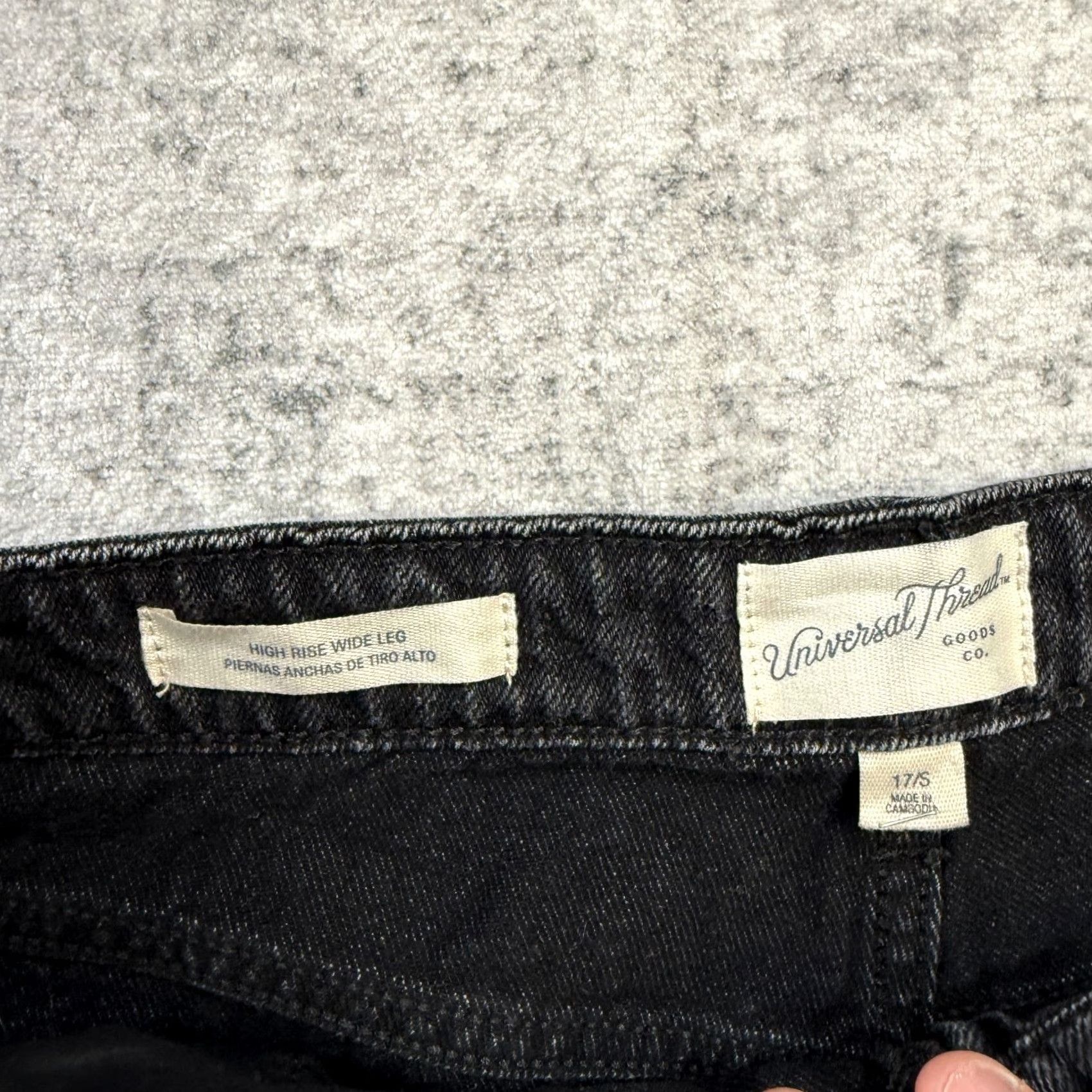 Vintage Universal Thread Jeans Womens 17 S Black Wash High Rise Wide-Leg Baggy Relaxed Jeans Womens 17 Black Wash High Rise Wide-Leg Baggy Relaxed Size 25" / US 0 / IT 36 - 3 Thumbnail