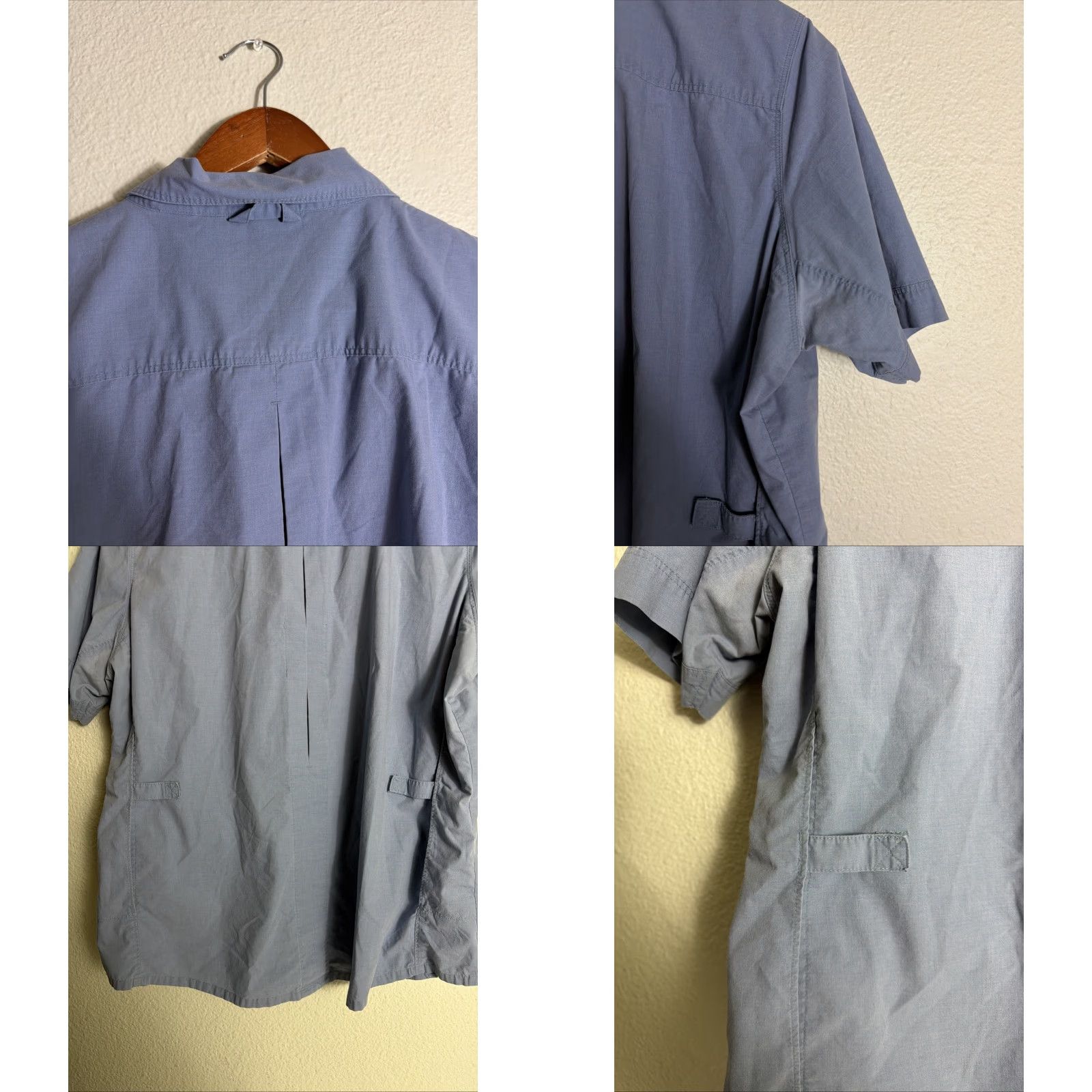 Timberland Timberland Womens 2XL Short Sleeve Button-Up Hiking Shirt Blue Cotton Sorona Poly Size XXL / US 16-18 / IT 52-54 - 9 Thumbnail