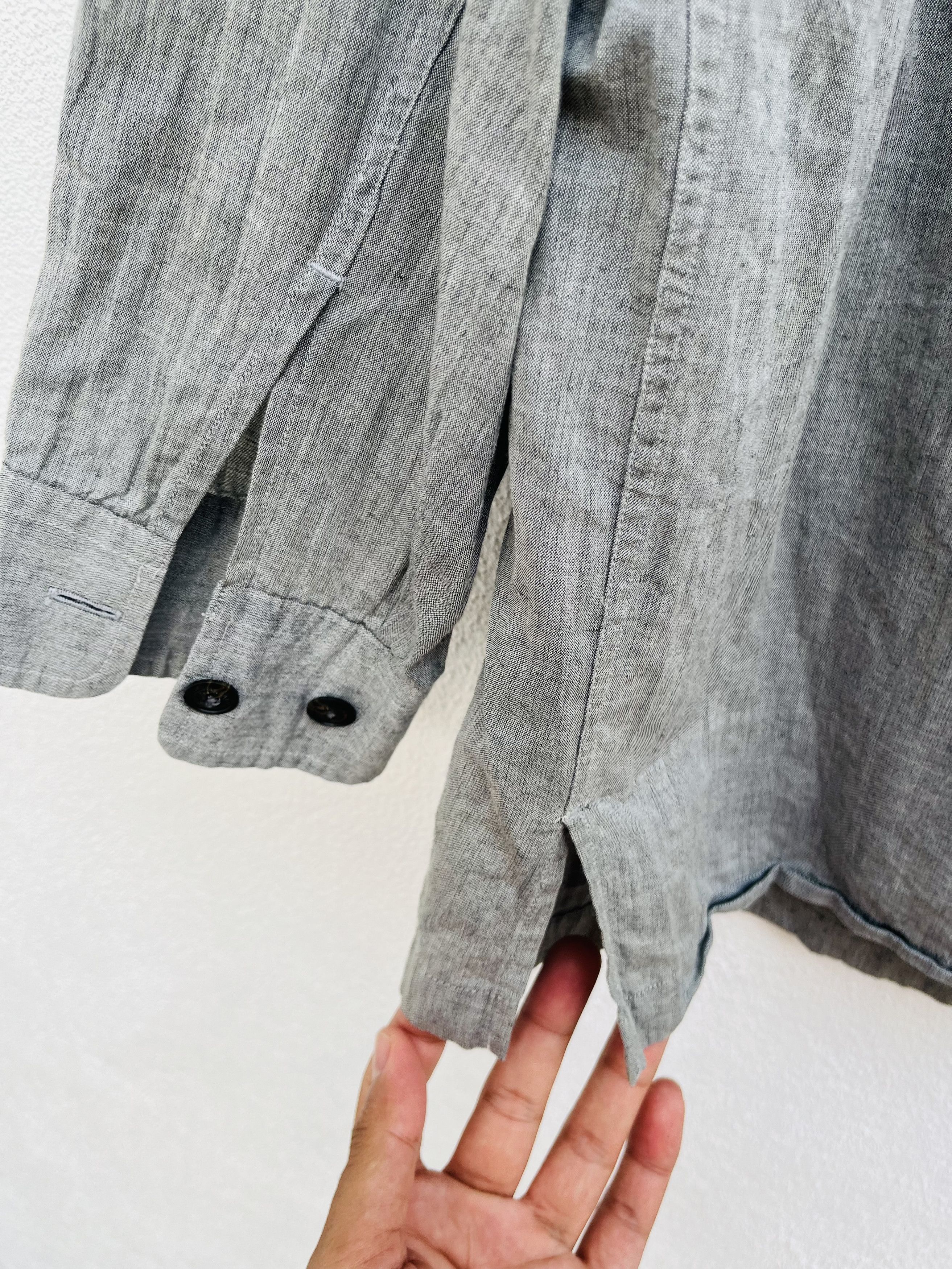 Burberry × Japanese Brand × Vintage Vintage Burberry London Grey Button Up Fashion Style Size US XL / EU 56 / 4 - 11 Thumbnail