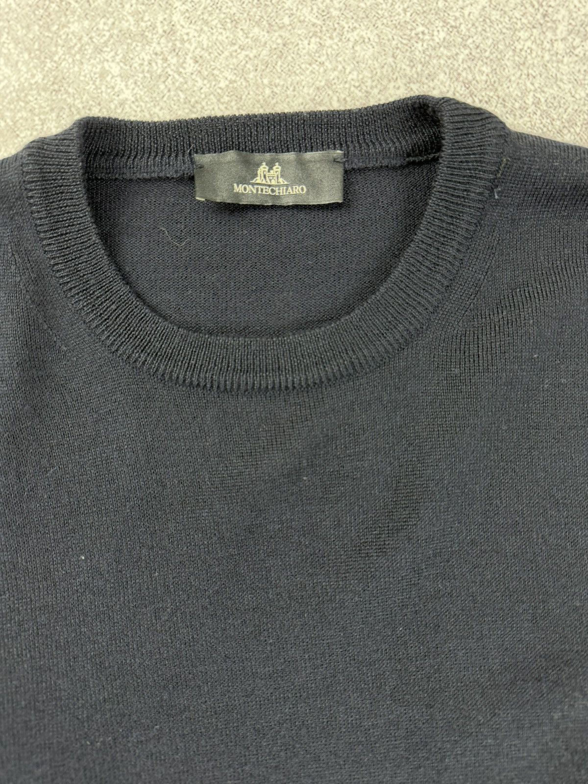 Other Montechiaro Wool Knit Sweater Navy Blue Men’s Size 52 Size US L / EU 52-54 / 3 - 5 Thumbnail