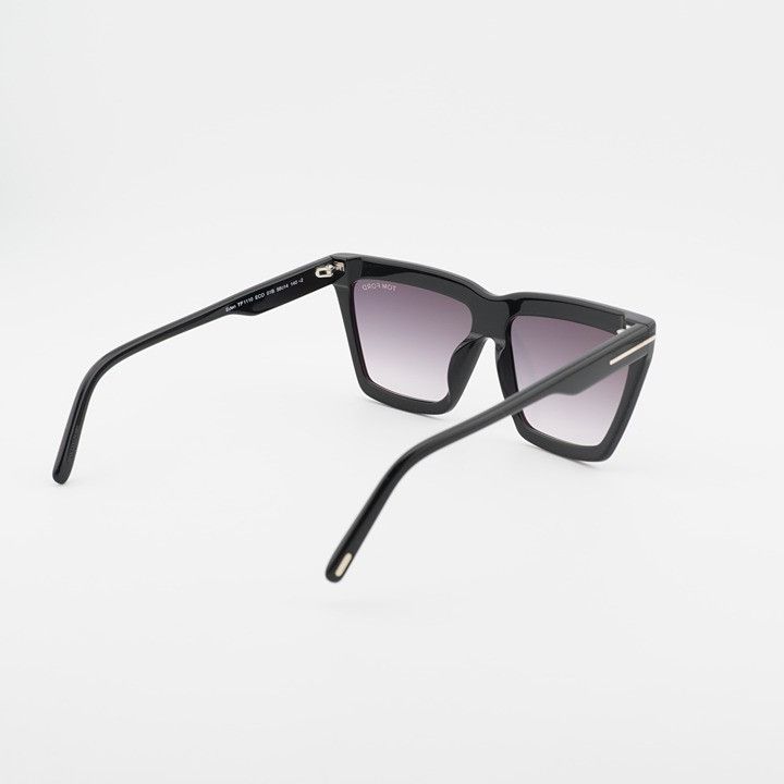 Tom Ford Tom Ford FT1110 01B Eden Sunglasses Shiny Black Geometric Size ONE SIZE - 4 Thumbnail