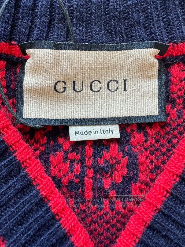 Gucci Gucci Double G letter full logo knitted vest Size L / US 10 / IT 46 - 3 Thumbnail