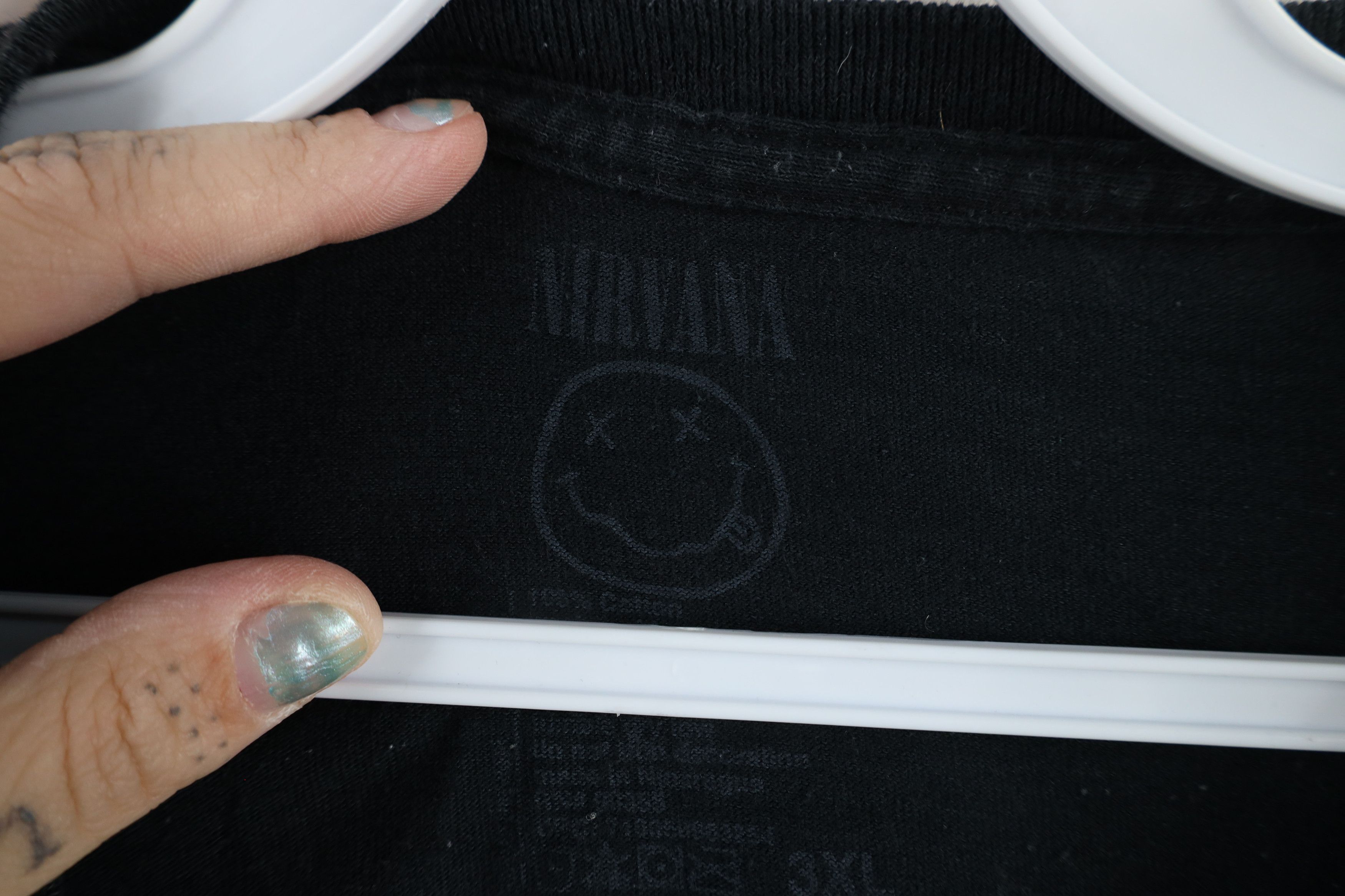 Vintage Retro Spell Out Nirvana Band Short Sleeve T-Shirt Black Size US XXL / EU 58 / 5 - 5 Thumbnail