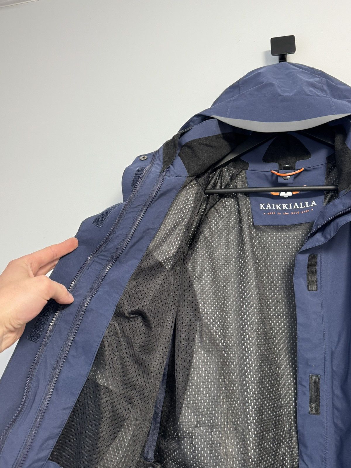 Other Kaikkialla Waterproof Hooded Outdoor Jacket Navy Blue Size XL / US 12-14 / IT 48-50 - 15 Thumbnail