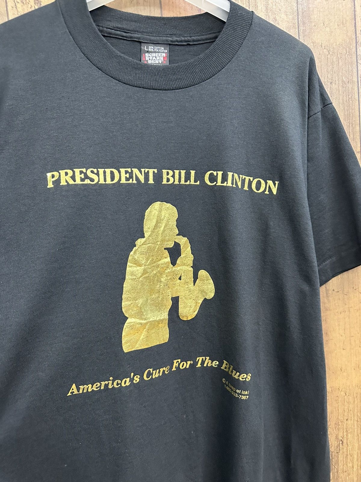 Vintage Vintage President Bill Clinton America 80s Screen Stars A260 Size US M / EU 48-50 / 2 - 2 Thumbnail