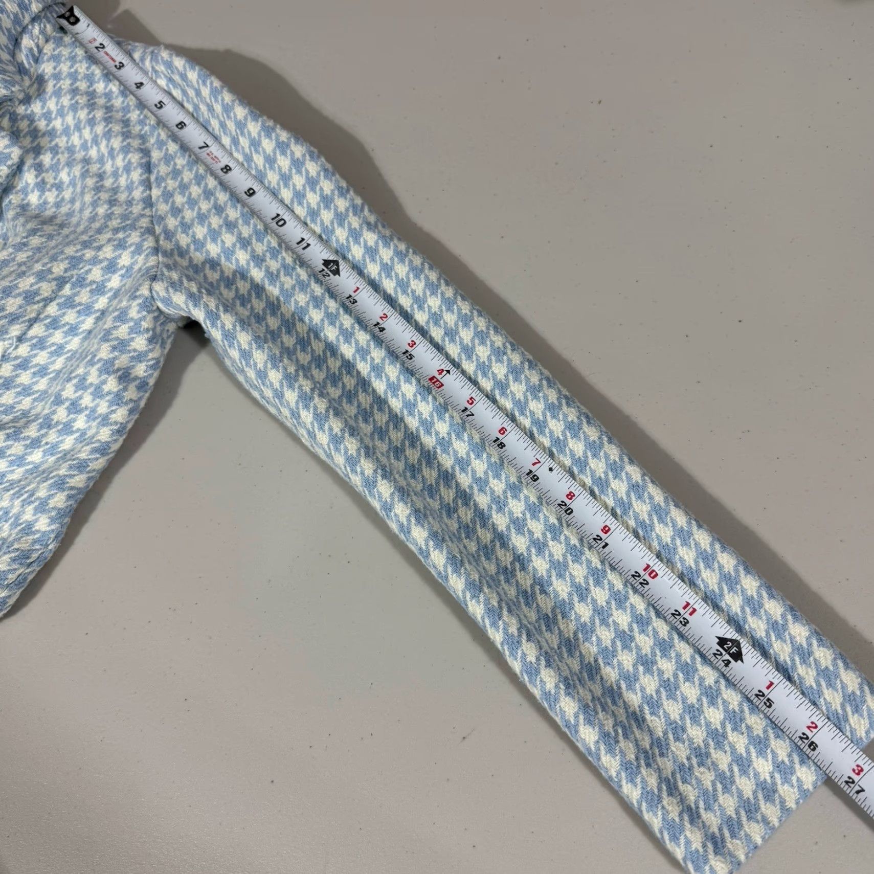 Vintage Gilli Blazer Houndstooth Double-Breasted Notch Lapel Blue Womens Size L Size L / US 10 / IT 46 - 3 Thumbnail