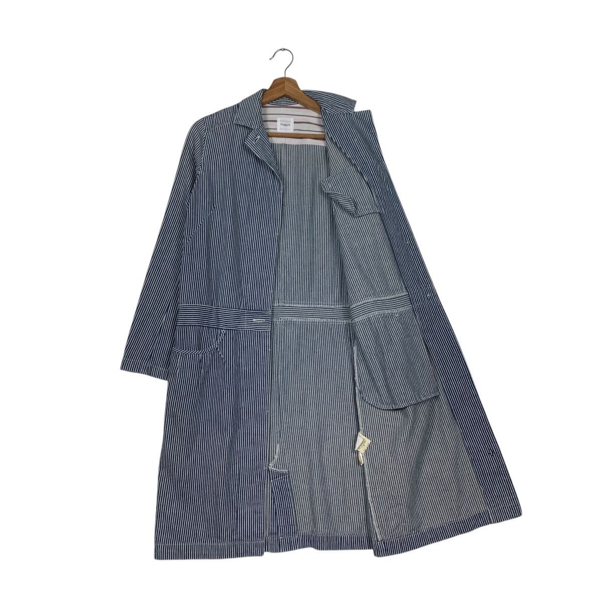 Japanese Brand POU DOU DOU Hickory Striped Long Coat #2327-C104 Size M / US 6-8 / IT 42-44 - 10 Thumbnail