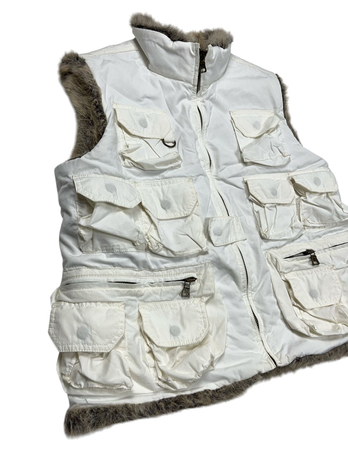 Ralph Lauren × Vintage Vintage Ralph Lauren Multi Pocket Faux Fur Vest Size M / US 6-8 / IT 42-44 - 5 Thumbnail