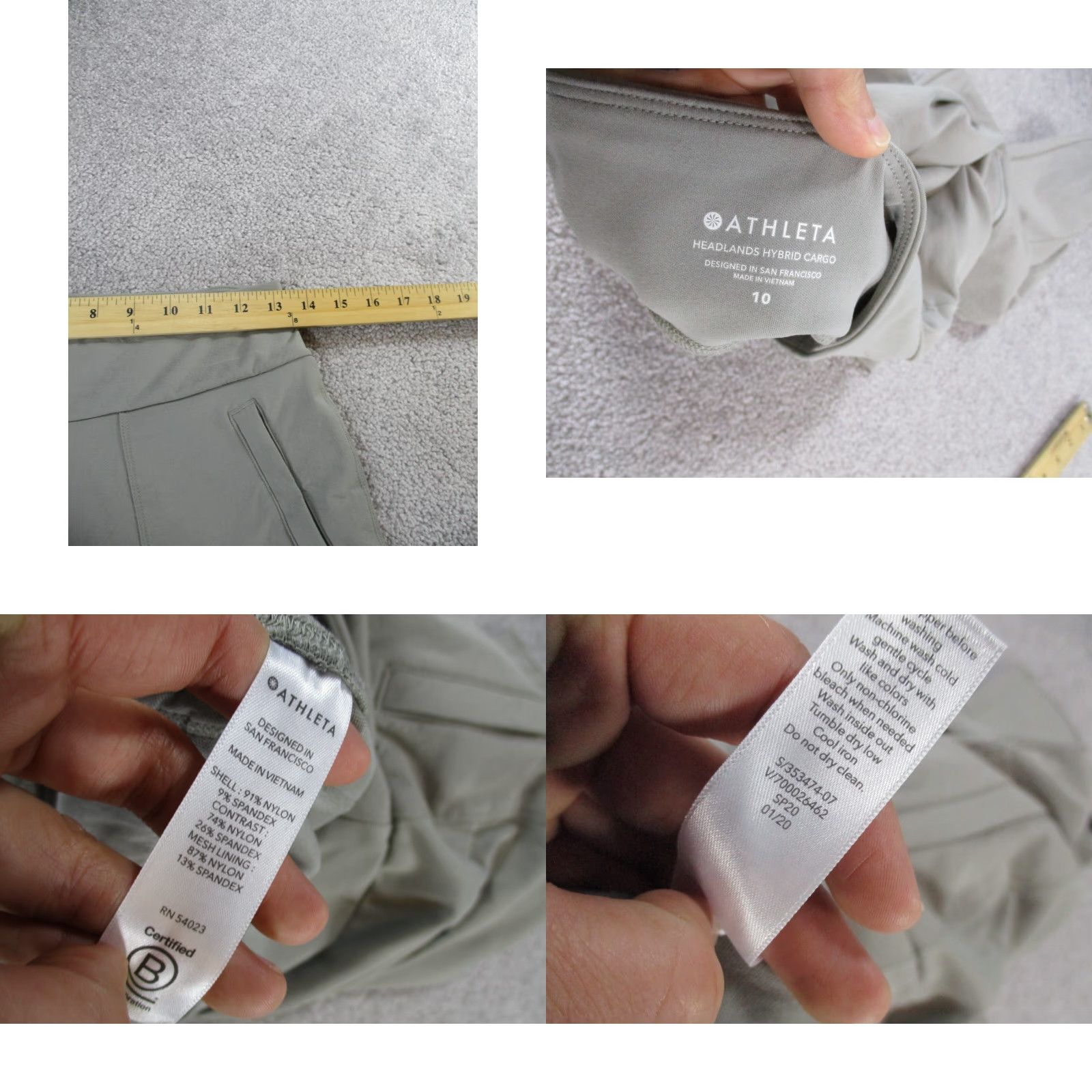 Athleta Athleta Pants Womens 6 Gray High Rise Cargo Tights Athleisure City Activewear 90s? Size 28" / US 6 / IT 42 - 8 Thumbnail