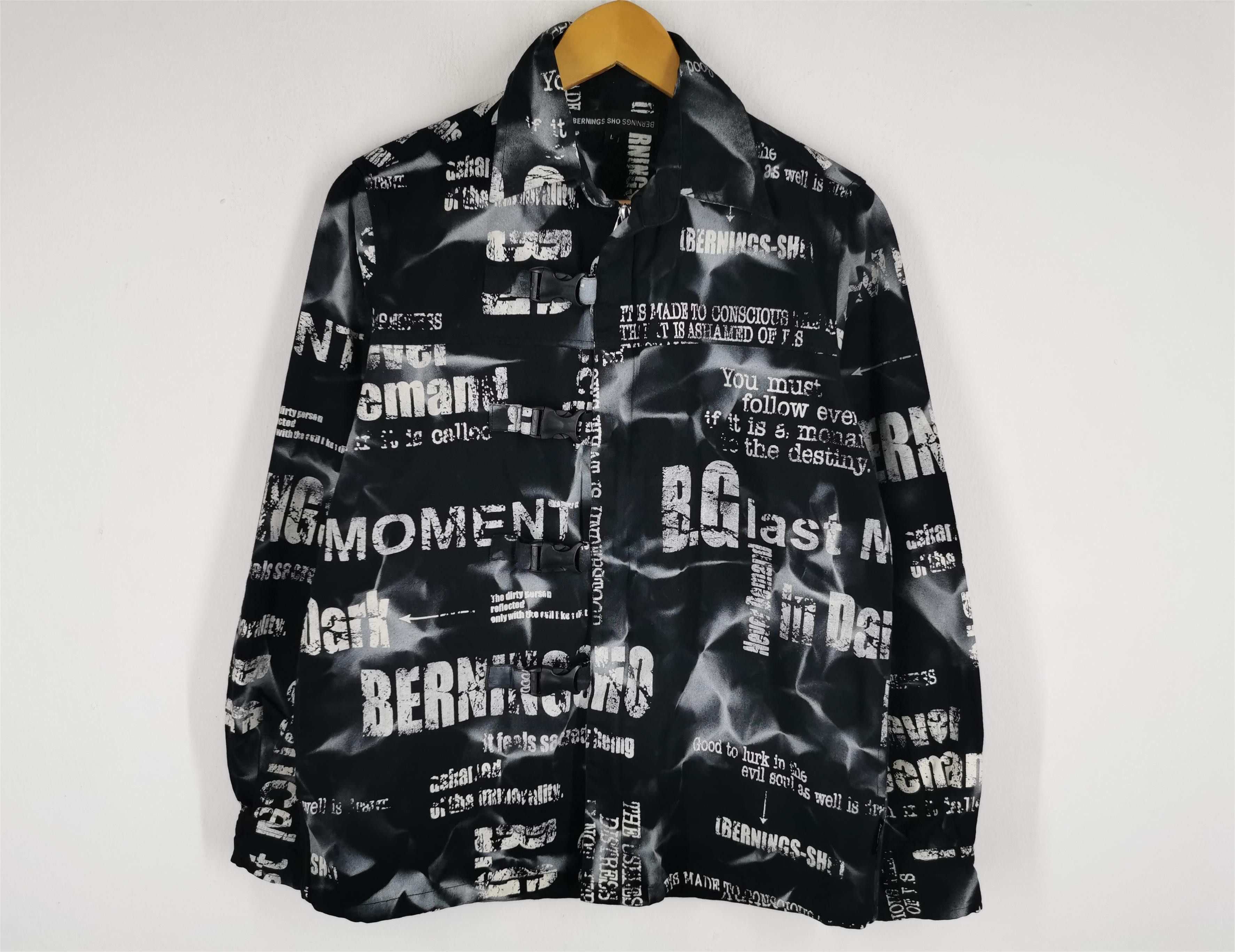 Japanese Brand Vintage Berning Sho Punk Overprint Denim Jacket Size M Size US M / EU 48-50 / 2 - 1 Thumbnail