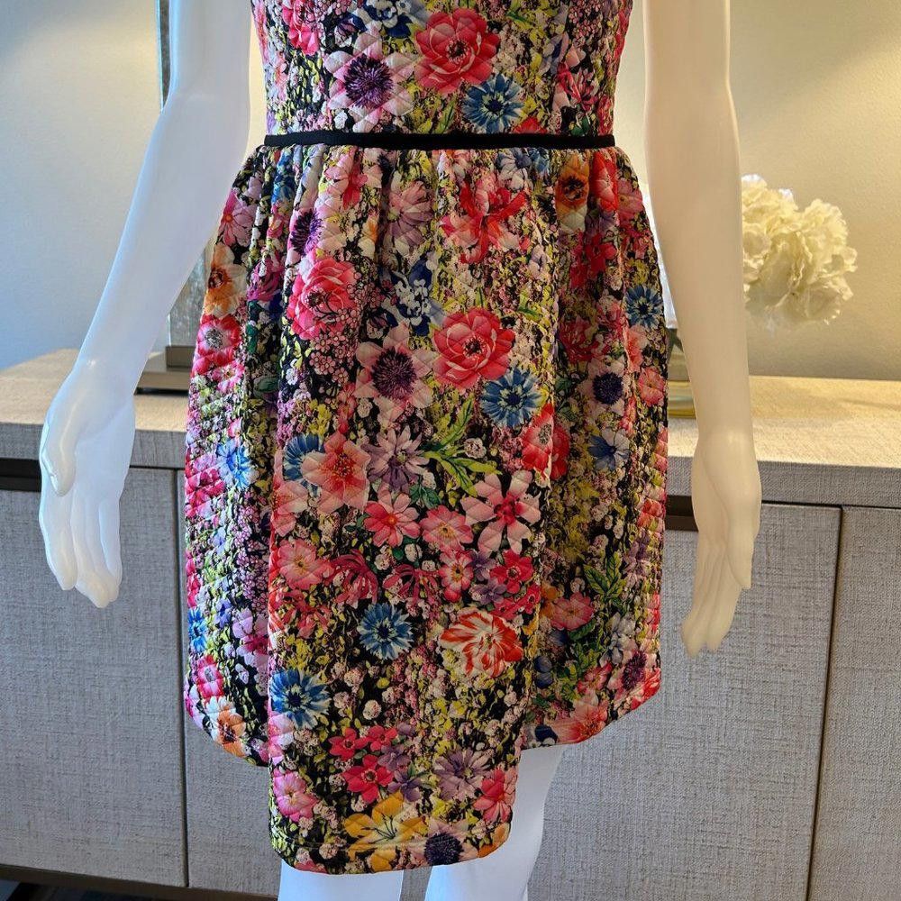 Designer Black Halo Marina Sleveless Floral Dress Size M / US 6-8 / IT 42-44 - 4 Thumbnail