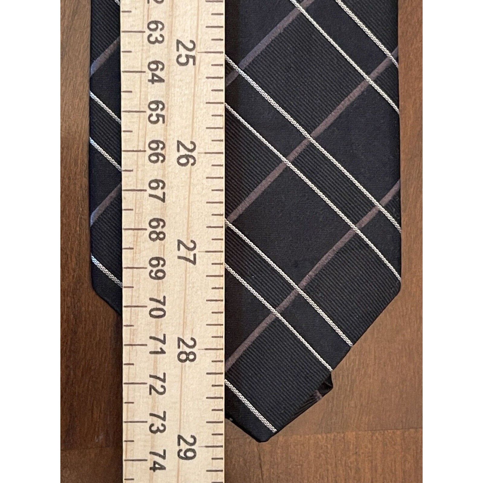 DKNY Dkny Black 100% Silk Men’s Neck Tie Made In Usa Size ONE SIZE - 5 Thumbnail