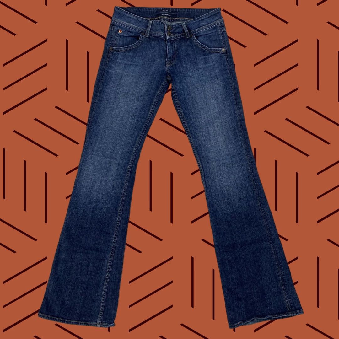 Hudson HUDSON SIGNATURE BOOT CUT JEANS Women Size 28 Blue Distressed Mid-Rise Classic American Denim Size 28" / US 6 / IT 42 - 1 Thumbnail