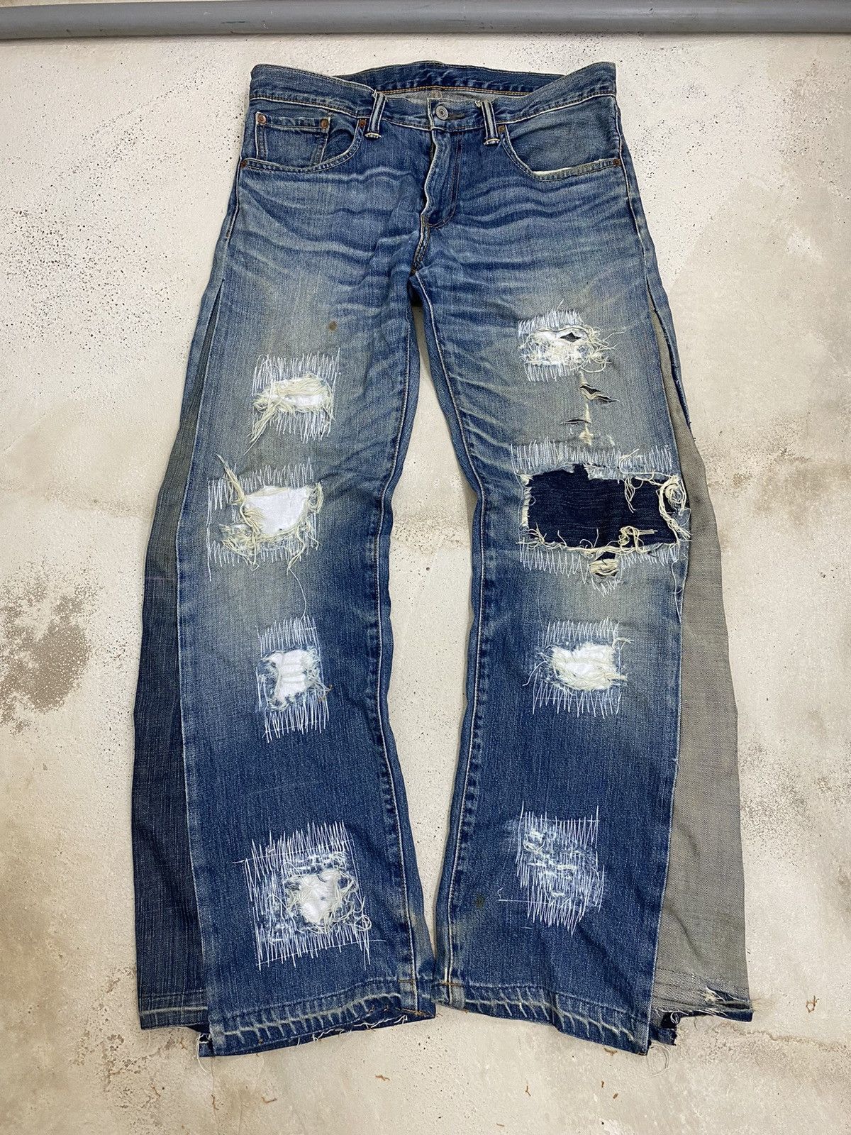If Six Was Nine × Kapital × Levi's Vintage Flare Levis 502 Wide Legs Distressed Undercover Size US 34 / EU 50 - 1 Thumbnail