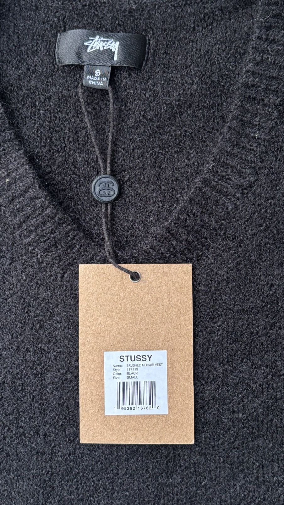Stussy Stussy Brushed Mohair Vest in Black with a White Stripe Size US M / EU 48-50 / 2 - 3 Thumbnail