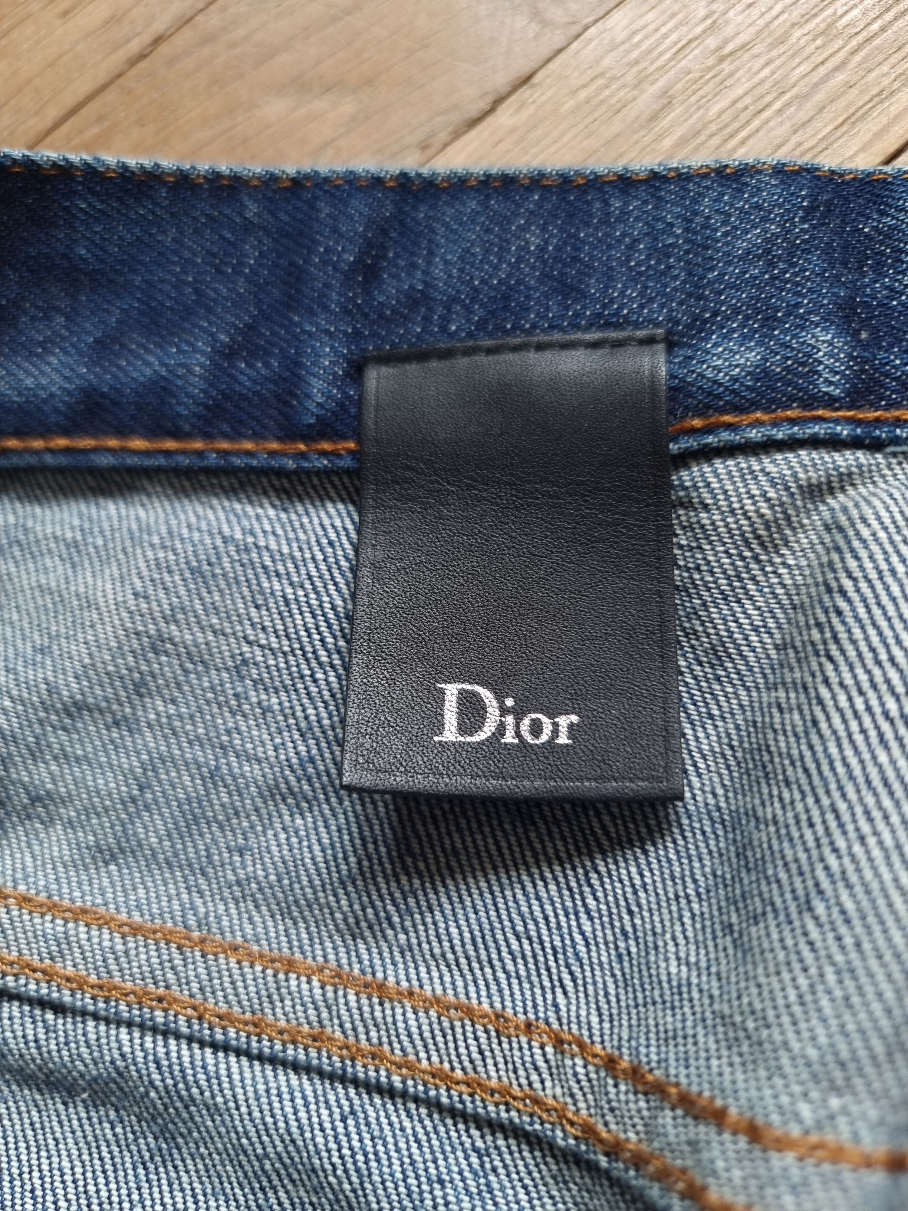 Dior Dior Homme Proto Distressed Blue Denim Jeans Size US 31 - 6 Thumbnail