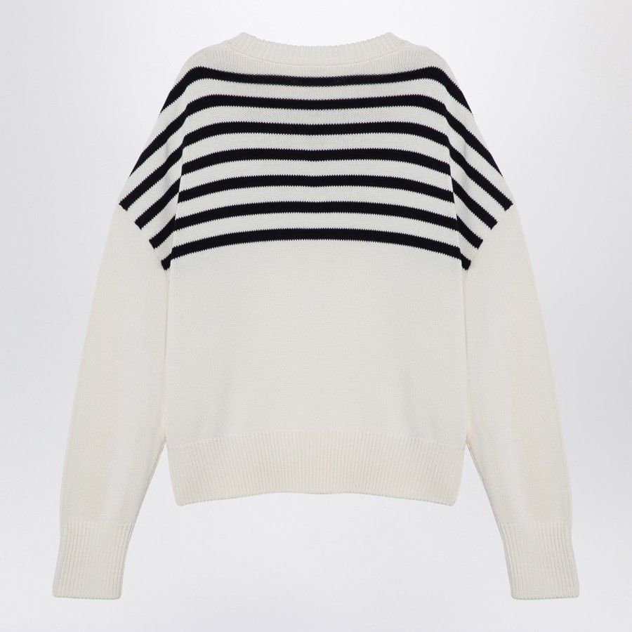 Givenchy o1d2blof0824 Striped Jersey in White & Black Size M / US 6-8 / IT 42-44 - 2 Thumbnail