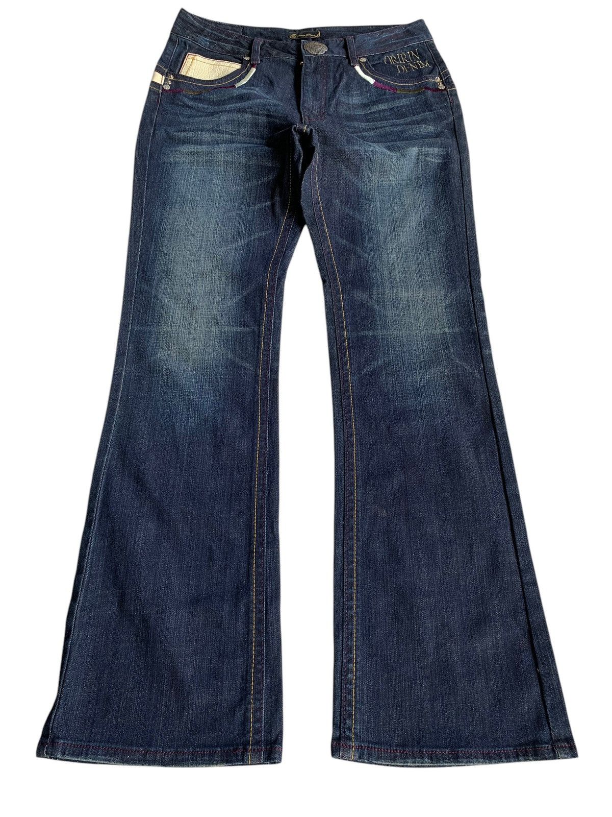 If Six Was Nine × KMRii × Le Grande Bleu (L.G.B.) FLARE💥 ORIRIN JAPANESE PUNK STYLE RUSTY STREACH DENIM 🎌☠️ Size US 32 / EU 48 - 2 Thumbnail