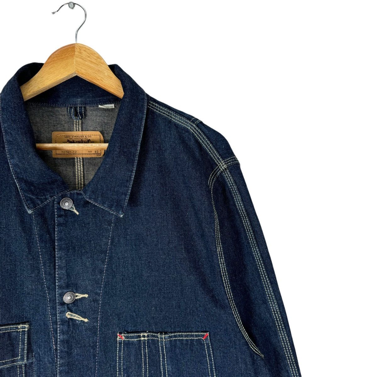Levi's ⚡️LEVIS DENIM INDIGO WORKWEAR JACKET Size US L / EU 52-54 / 3 - 3 Thumbnail